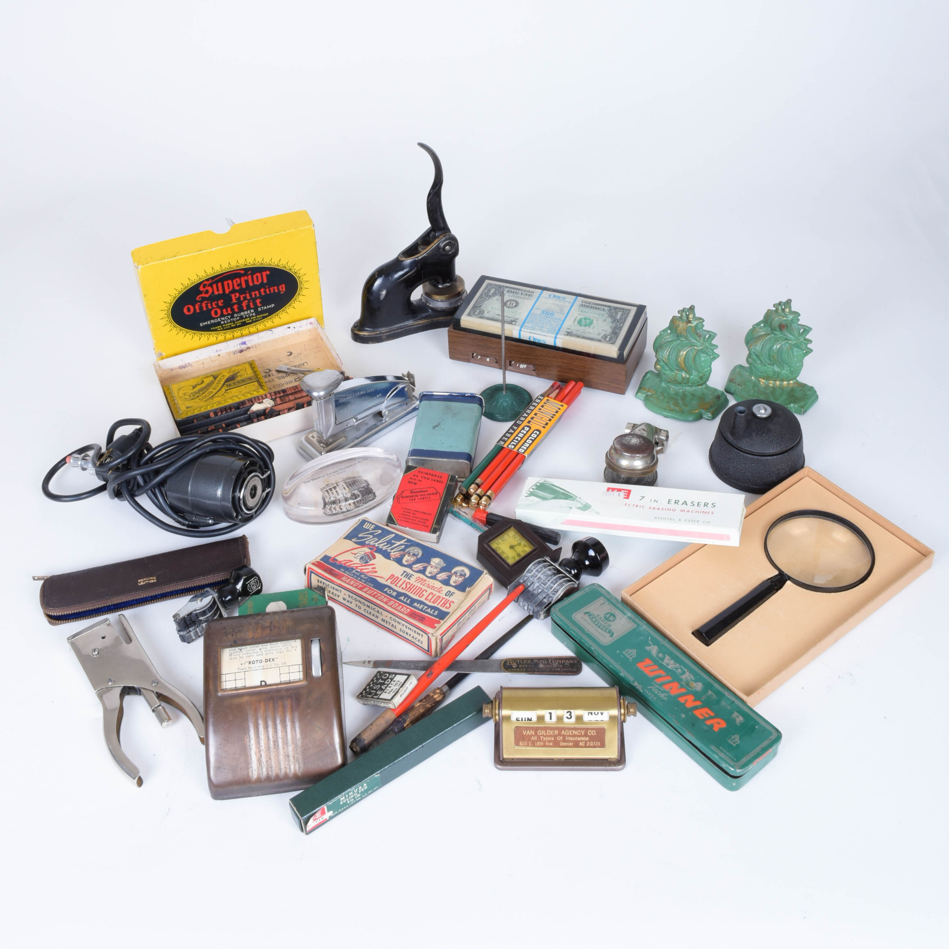Generous Collection of Vintage Office and Desk Accessories