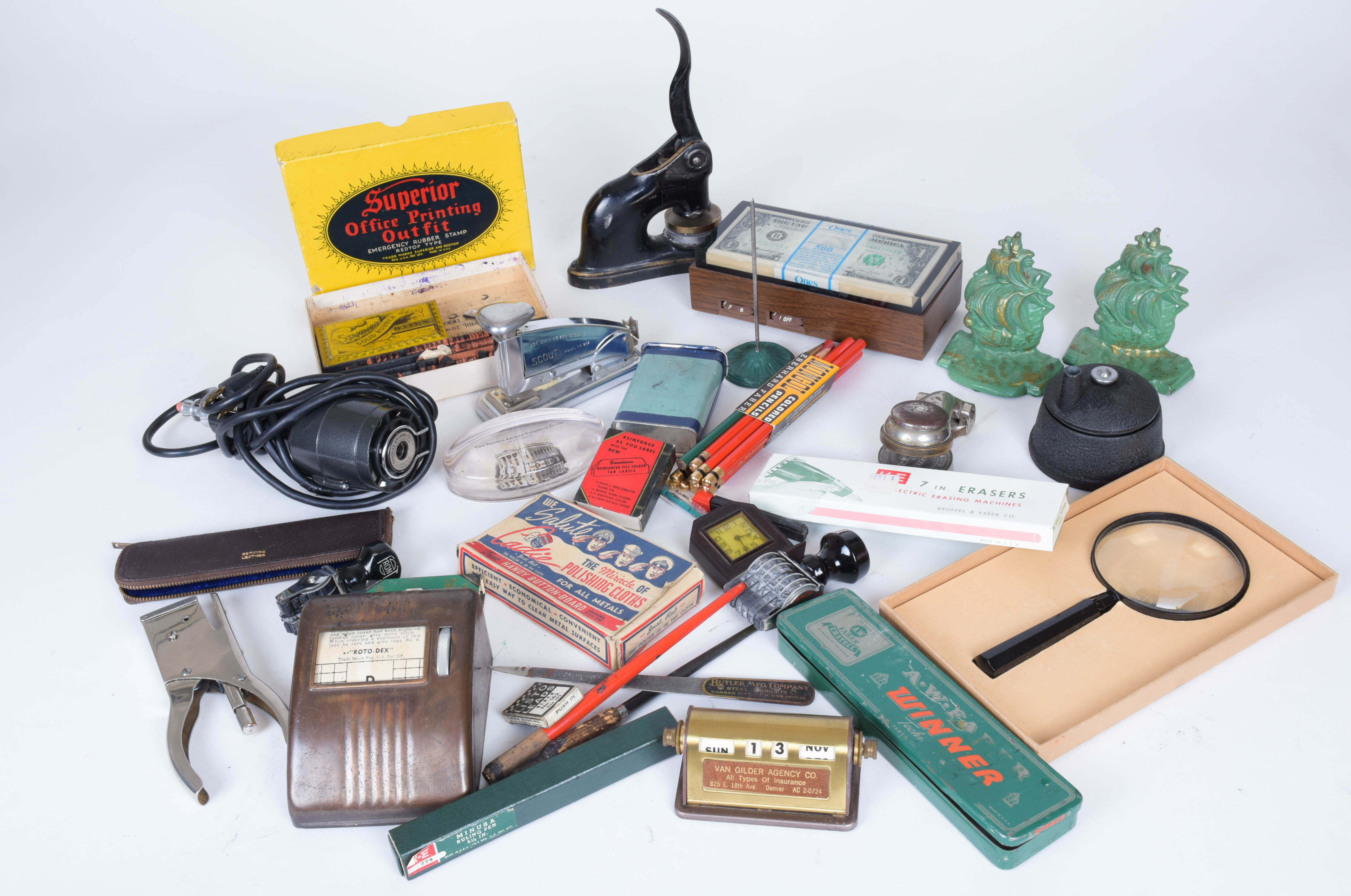 Generous Collection of Vintage Office and Desk Accessories