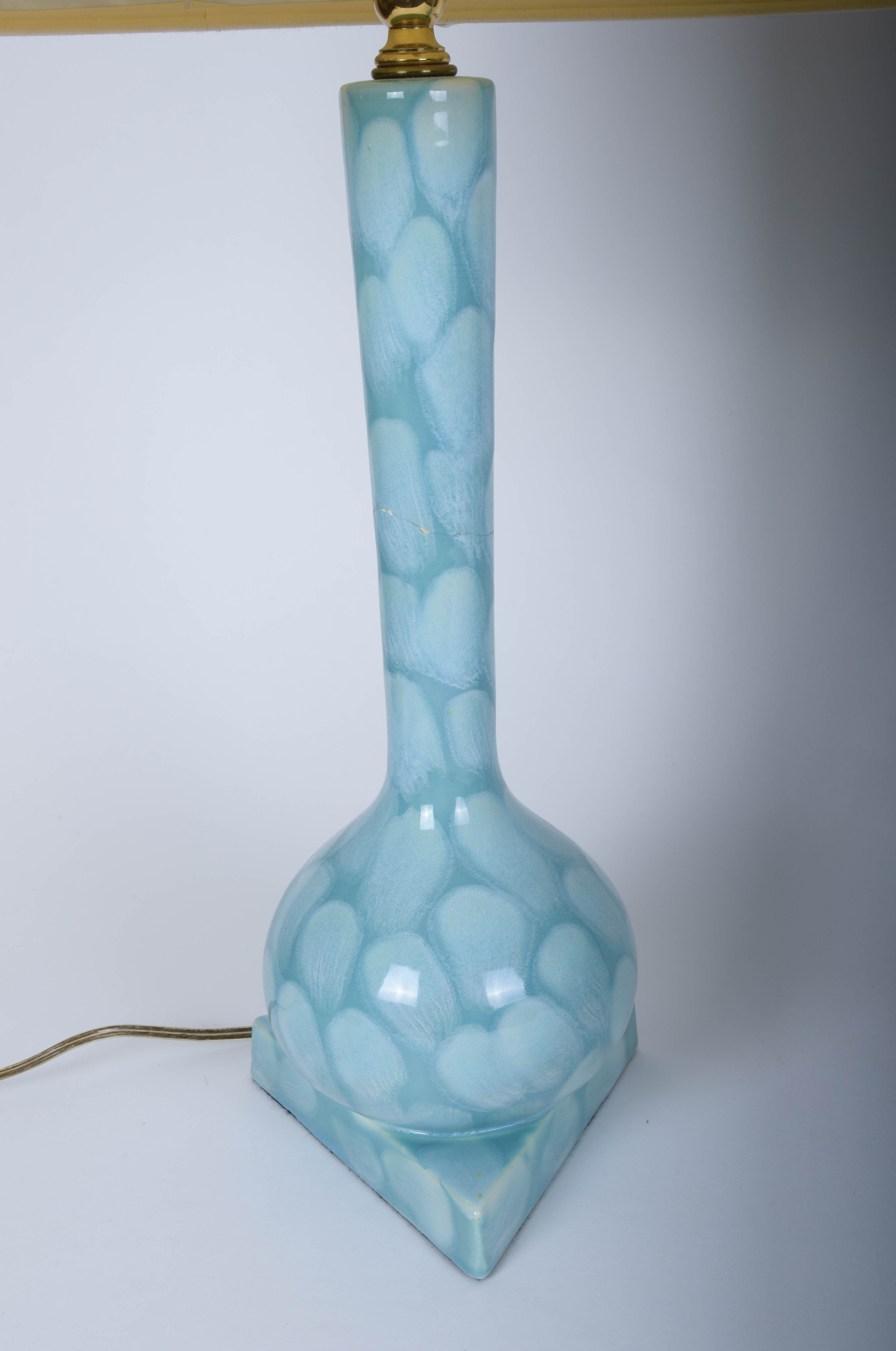 Pair of Vintage Blue Lamps