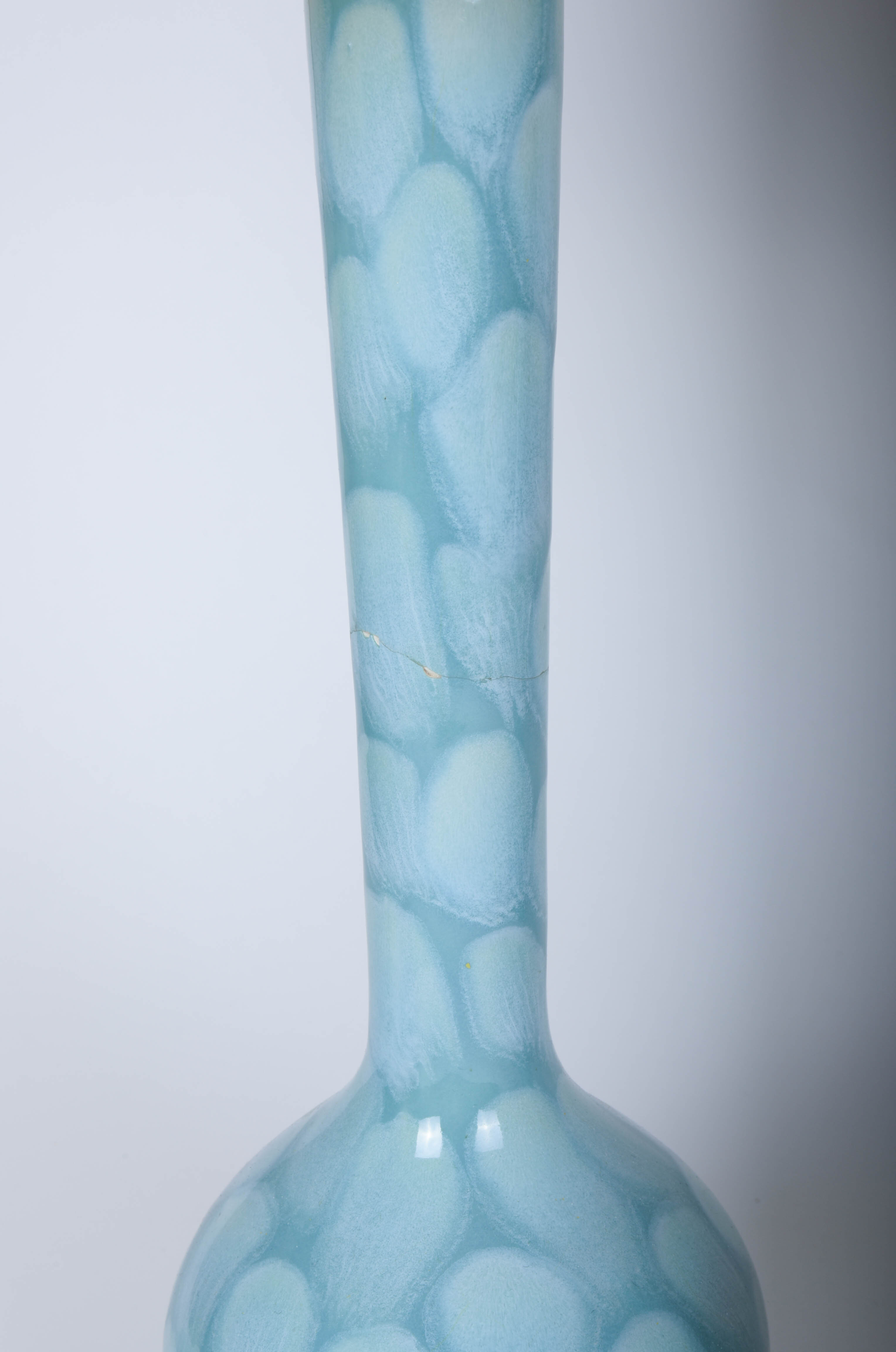 Pair of Vintage Blue Lamps