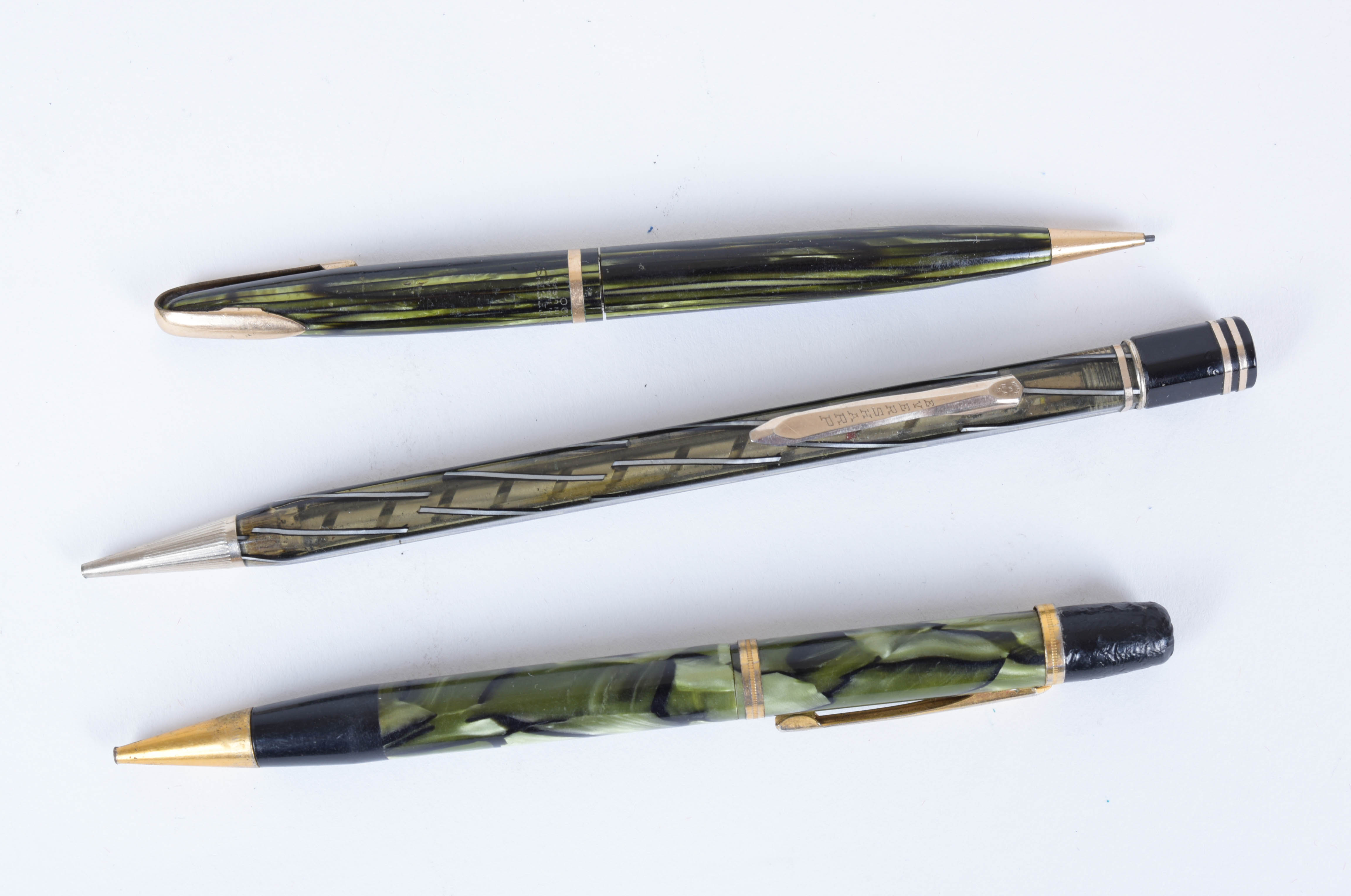 Grouping of Fountain Pens and Pencils