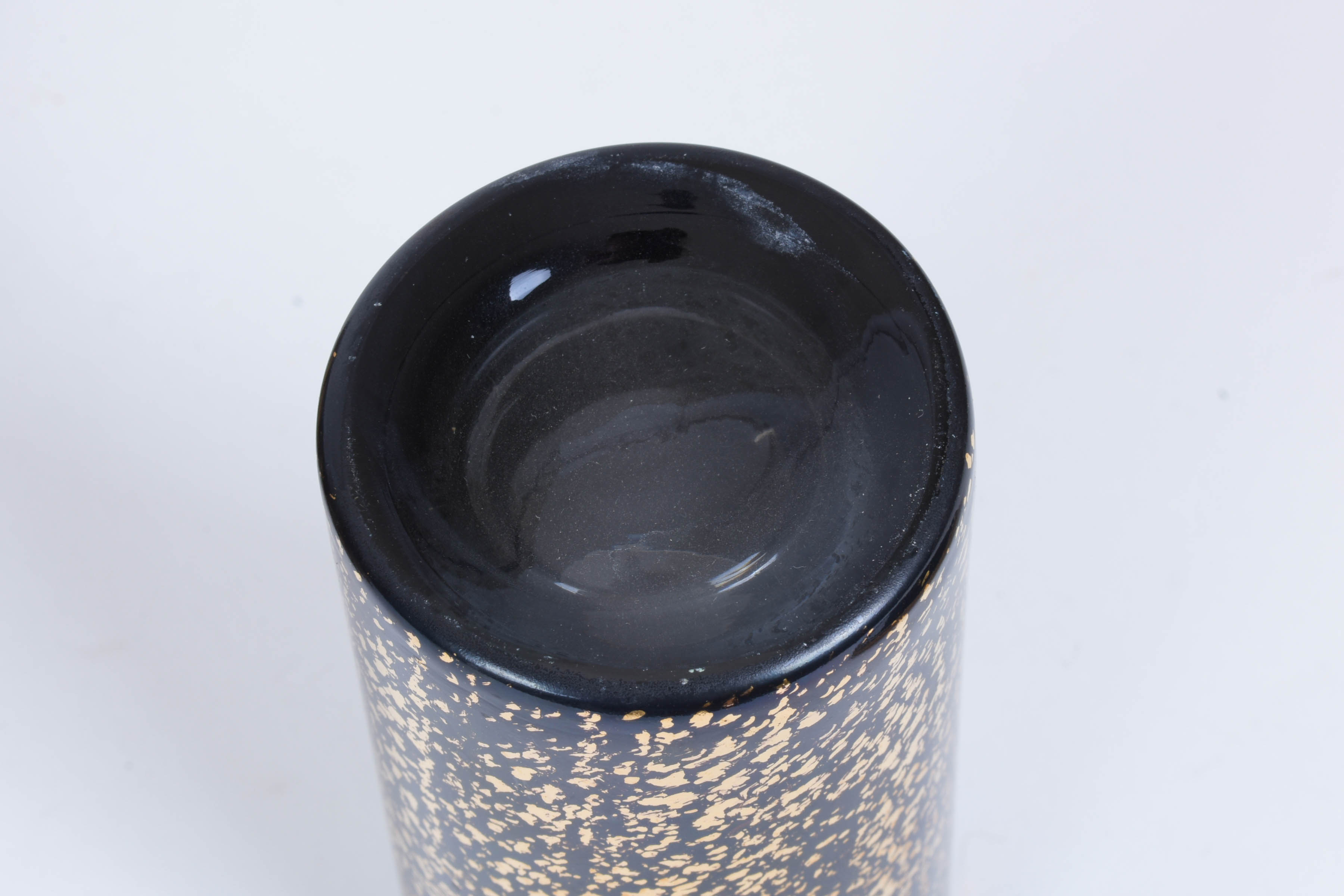 Set of Black and Gold Mid-Century Modern Glassware