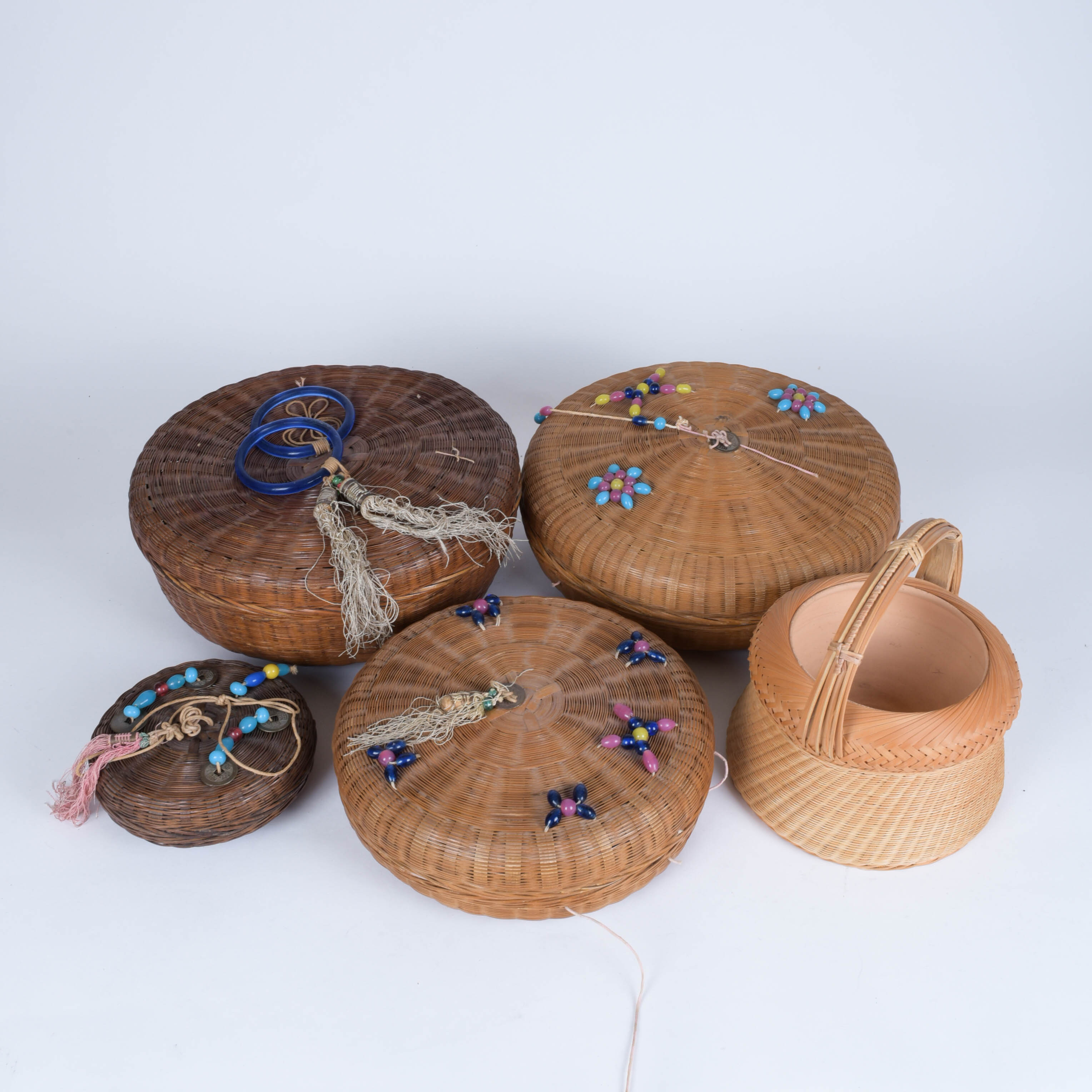 Vintage Hand-Crafted Woven Basket Collection
