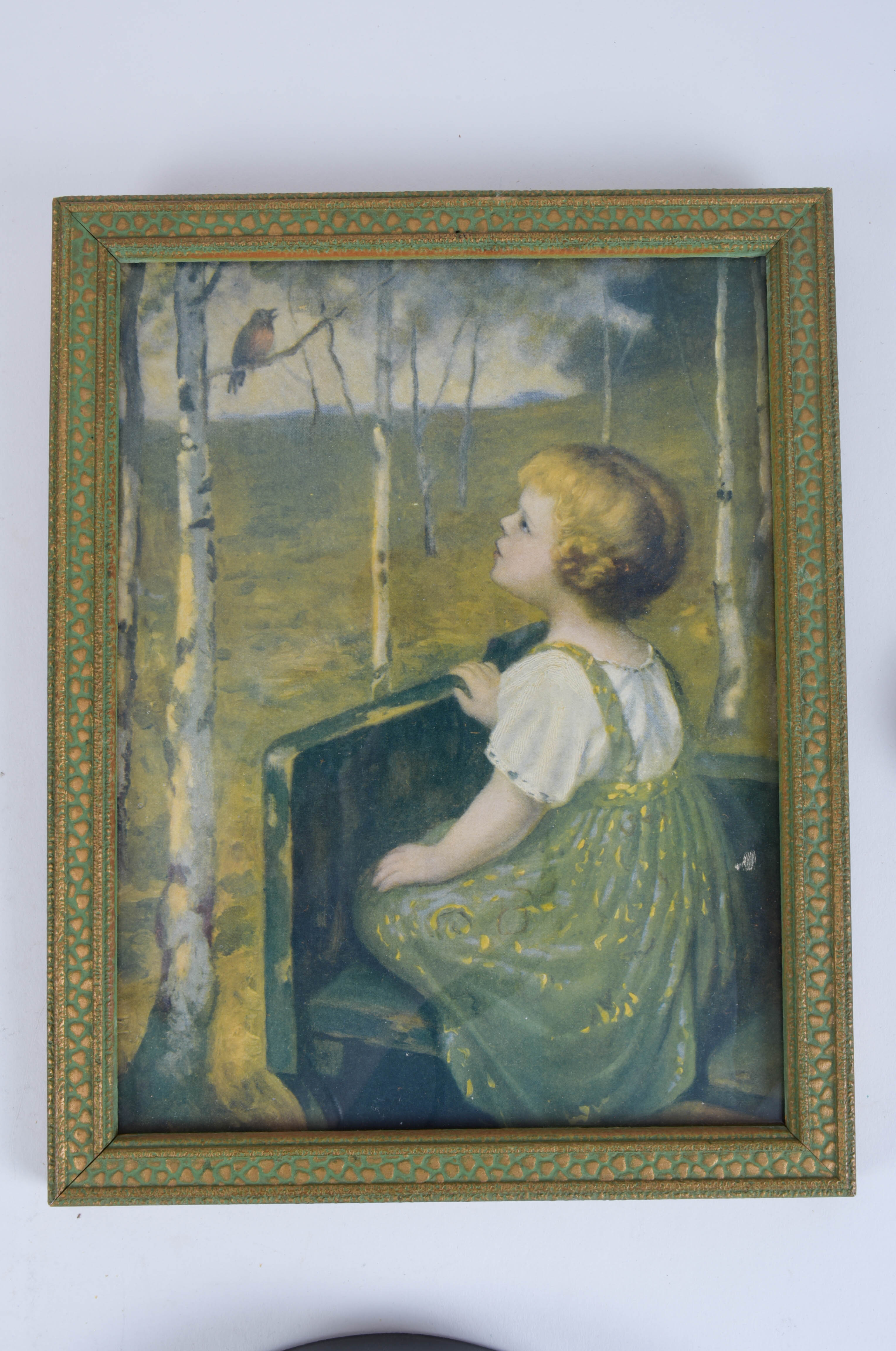 Vintage Framed Art Featuring Women and Children