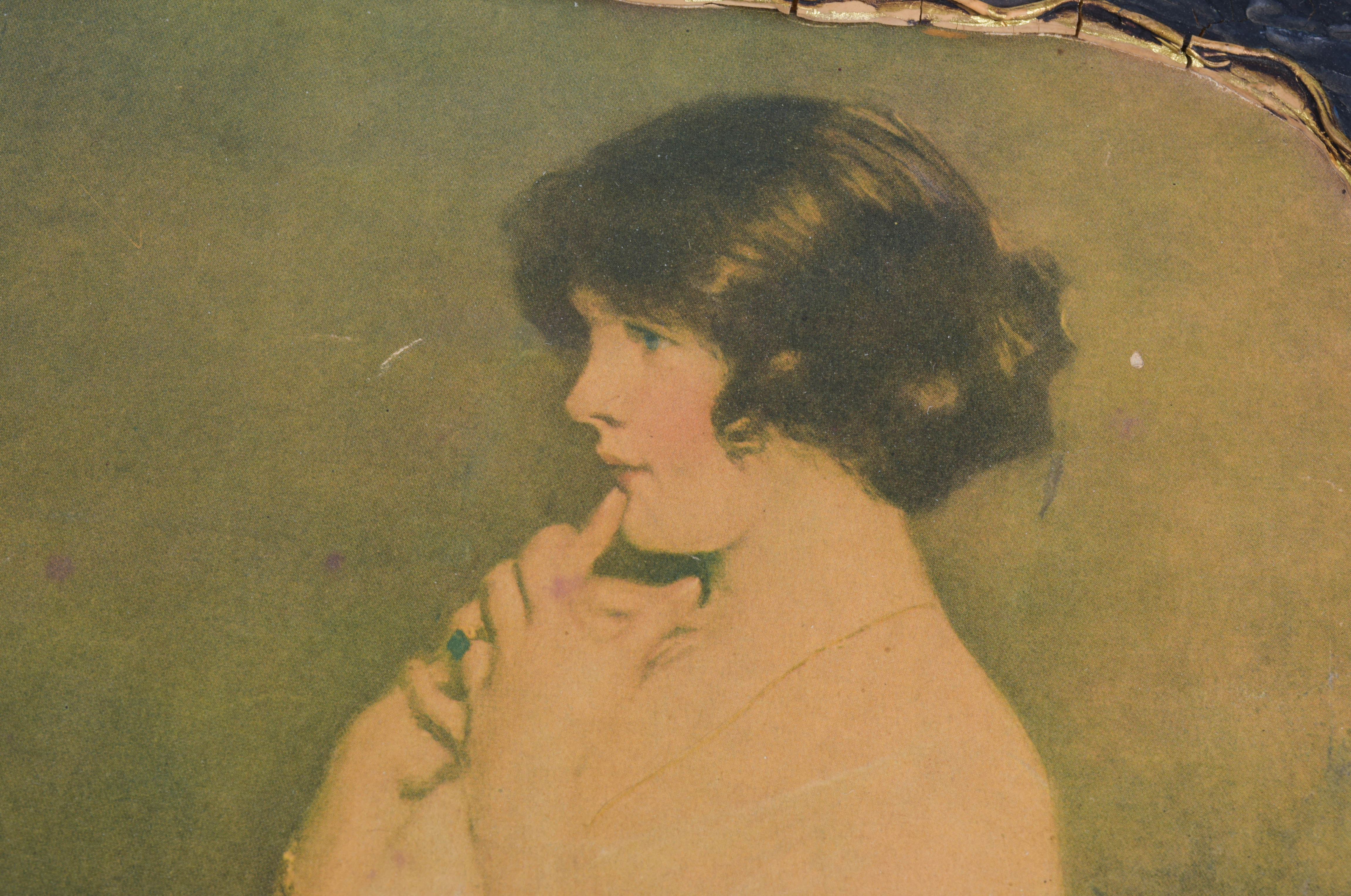 Vintage Framed Art Featuring Women and Children