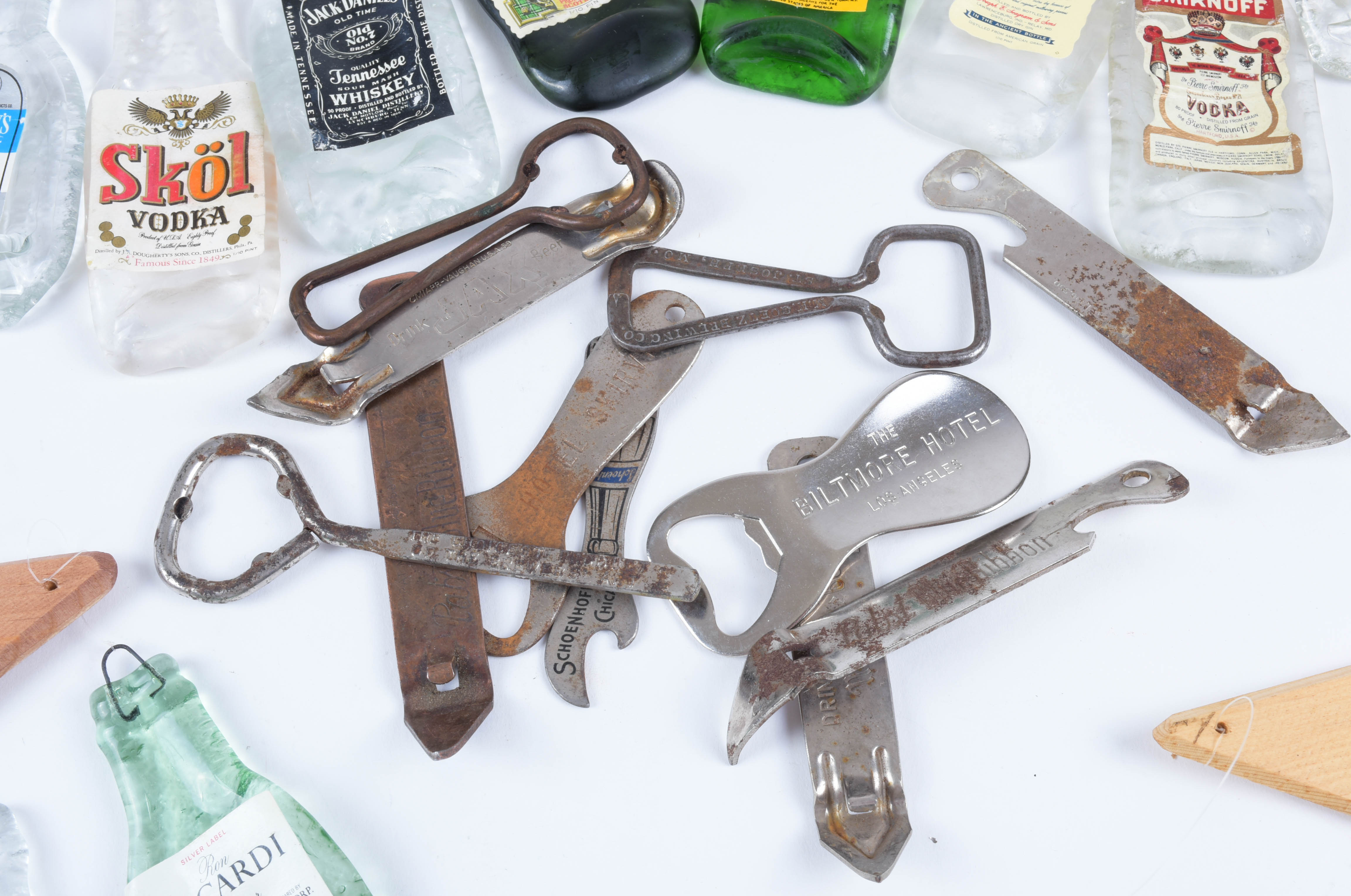 Vintage Bottle Openers and Assorted Beverage Decor