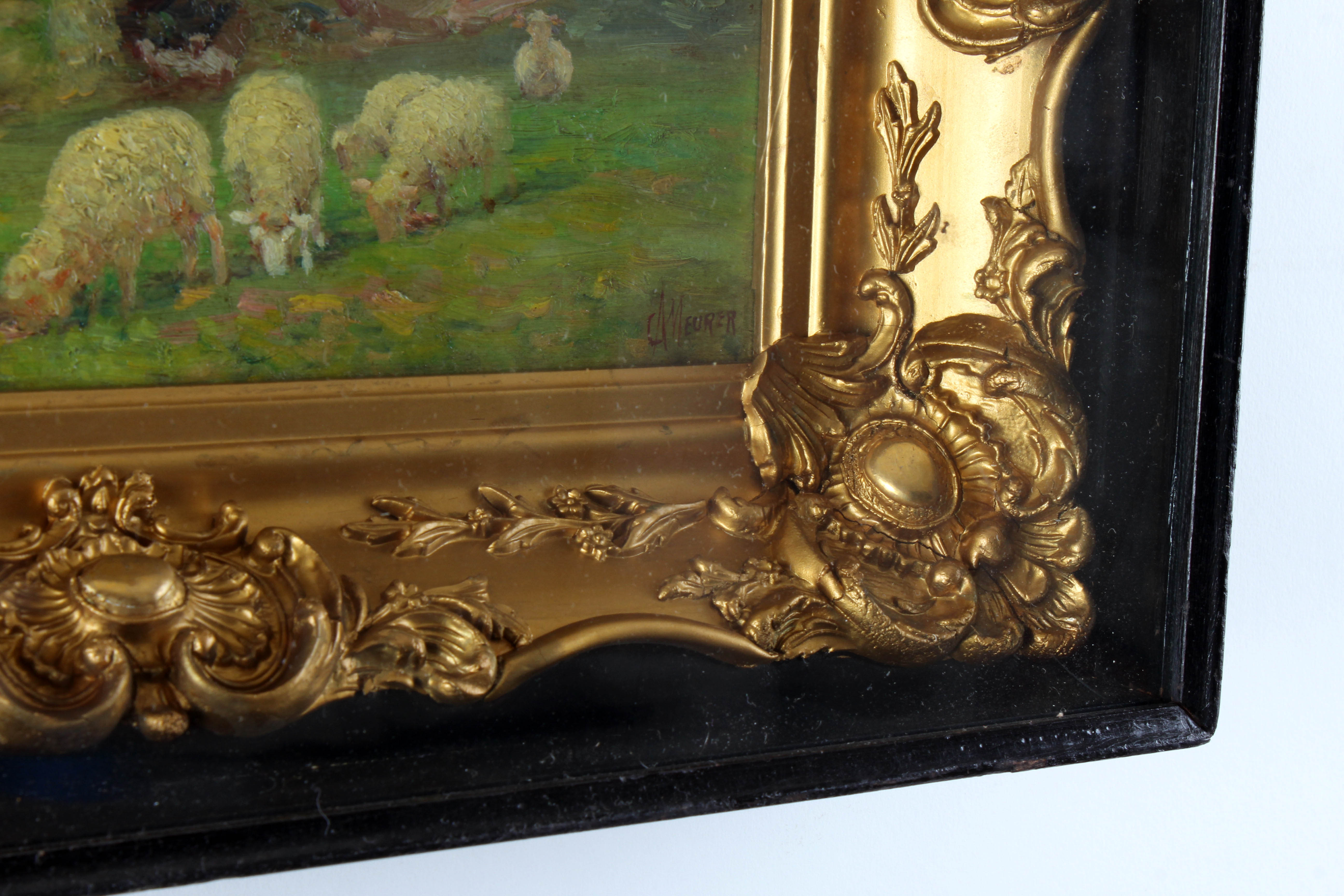 Late 19th Early 20th Century Charles Meurer Oil Painting