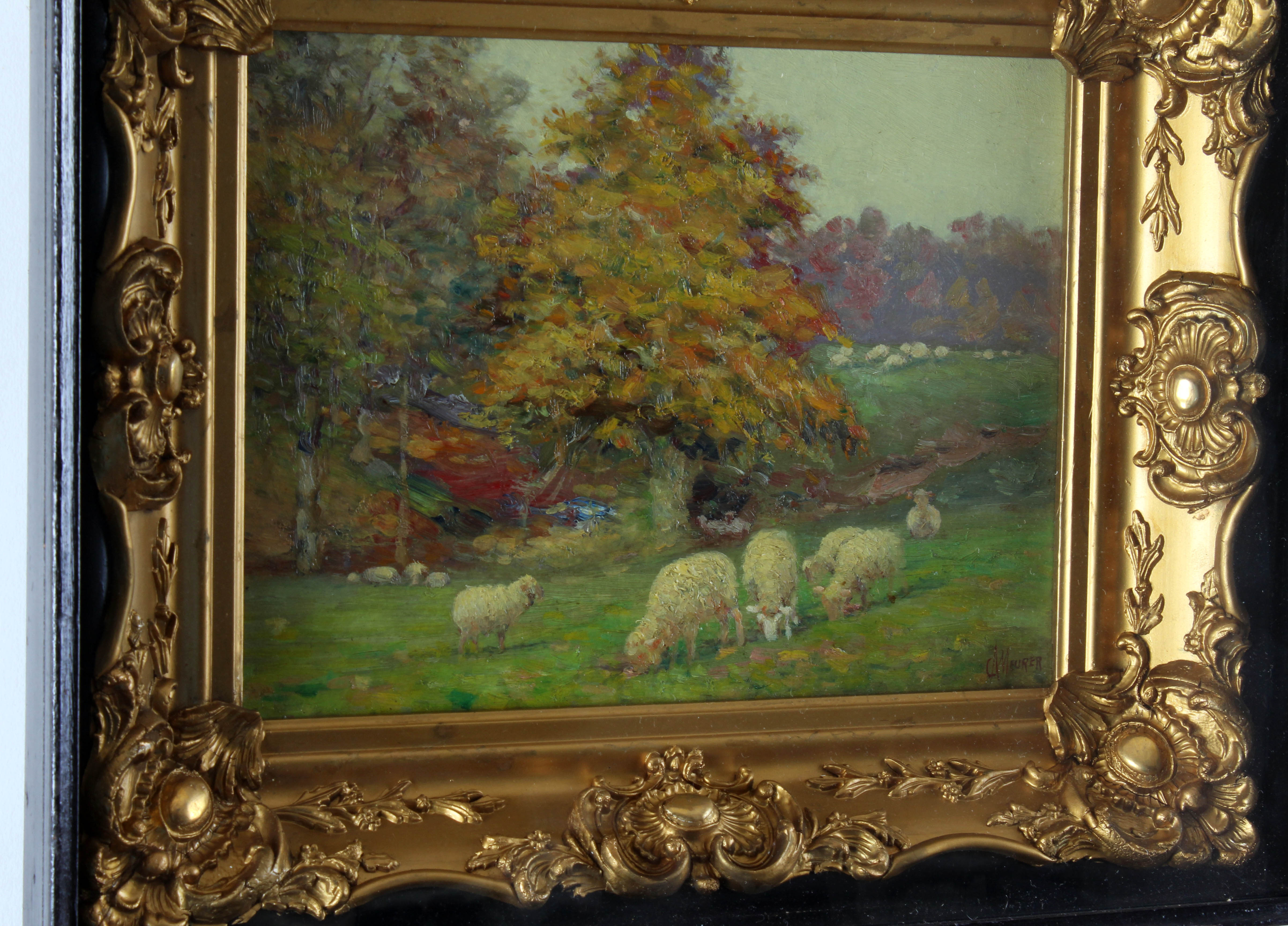 Late 19th Early 20th Century Charles Meurer Oil Painting