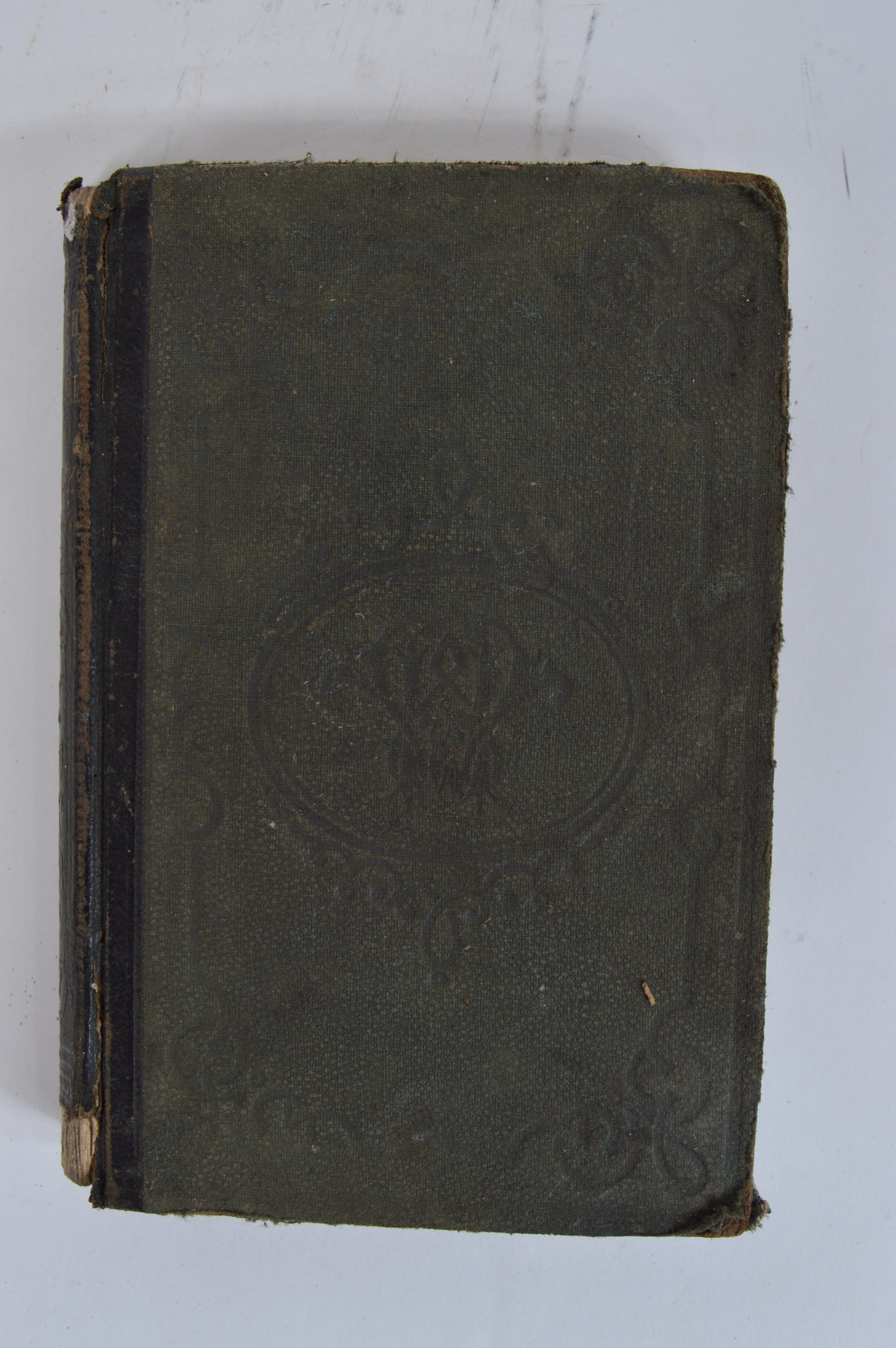 Antique and Vintage Educational Books and Wooden Bookshelf