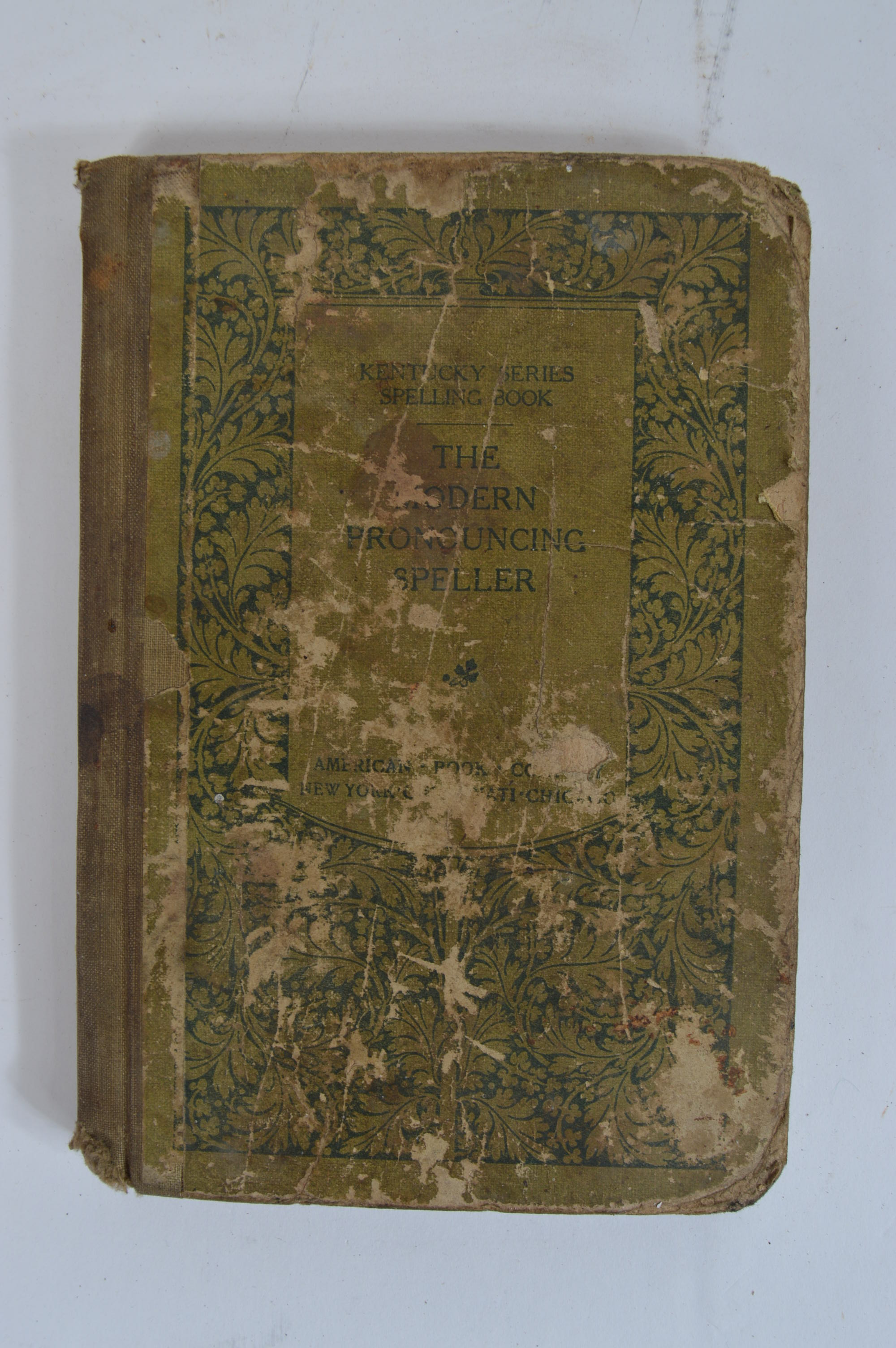 Antique and Vintage Educational Books and Wooden Bookshelf