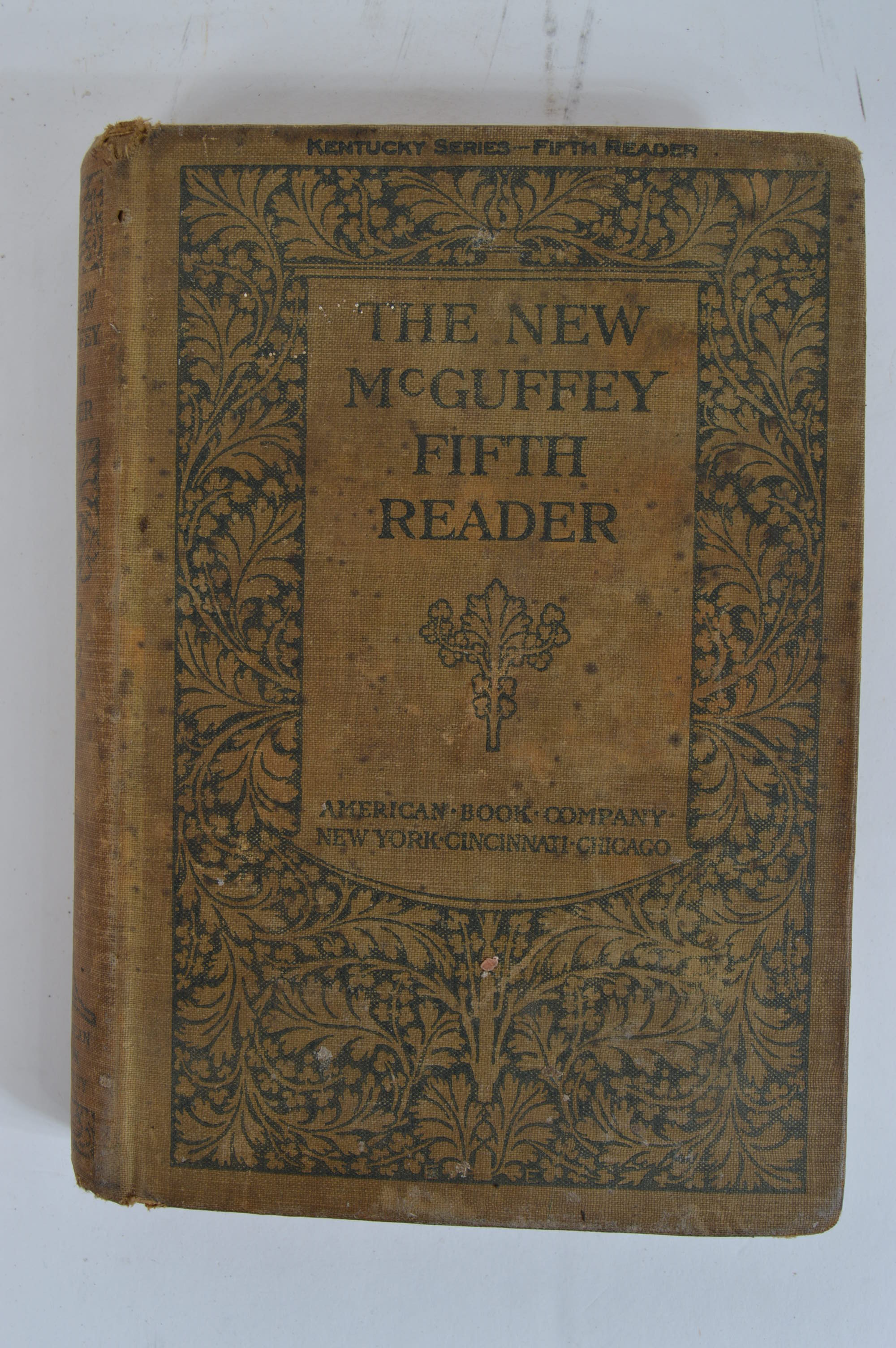 Antique and Vintage Educational Books and Wooden Bookshelf