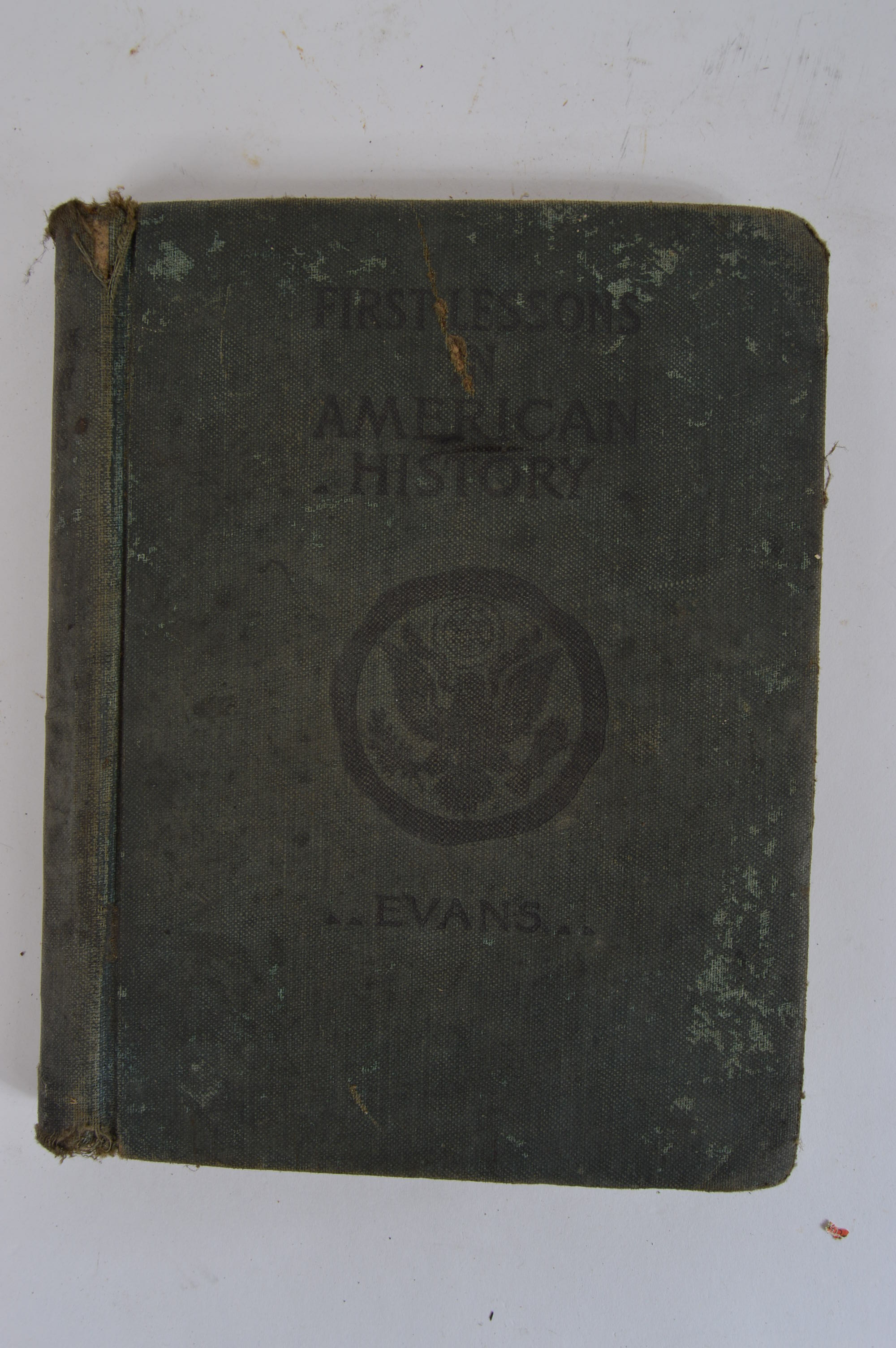 Antique and Vintage Educational Books and Wooden Bookshelf