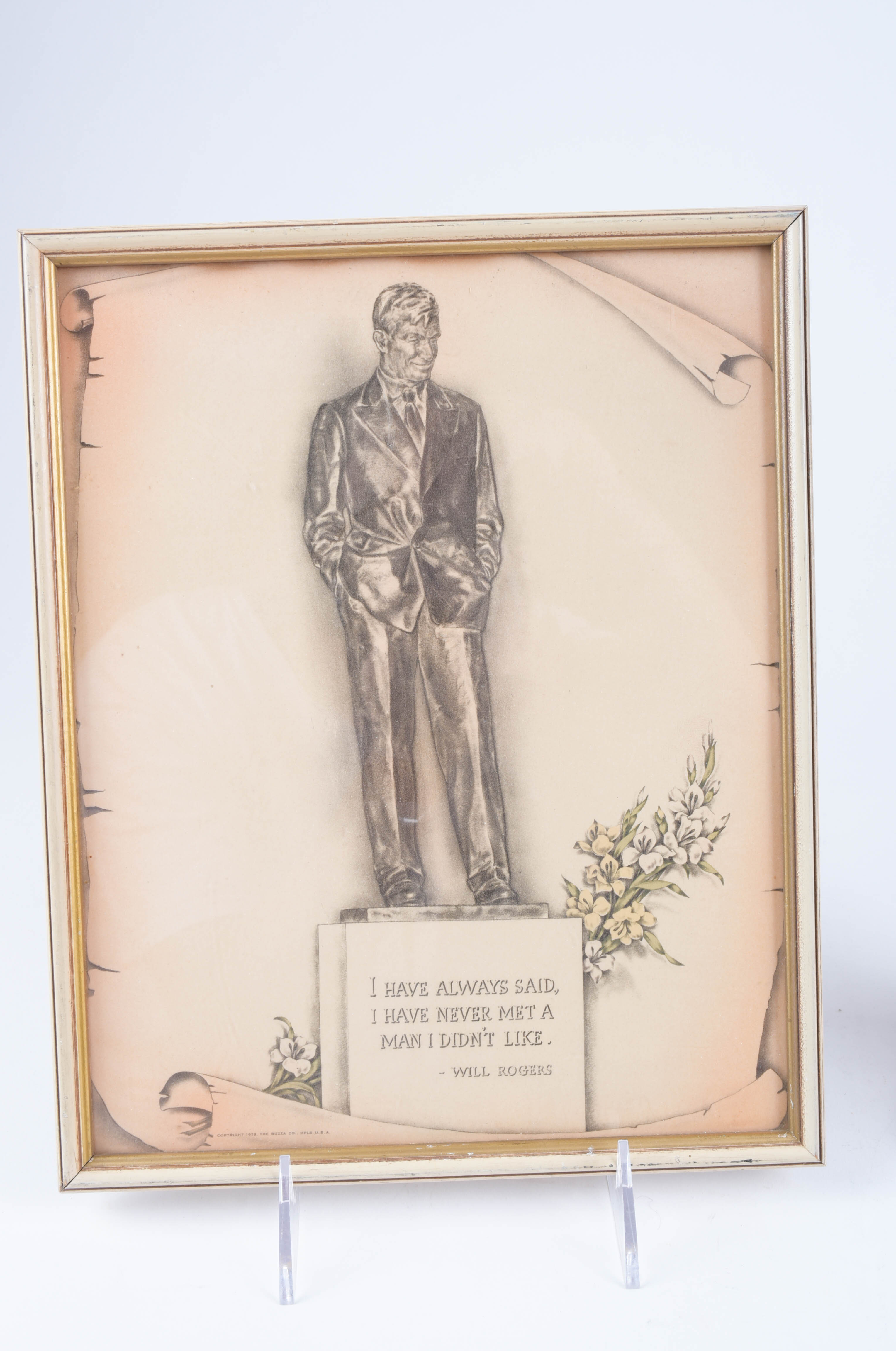 Will Rogers Statue and Print