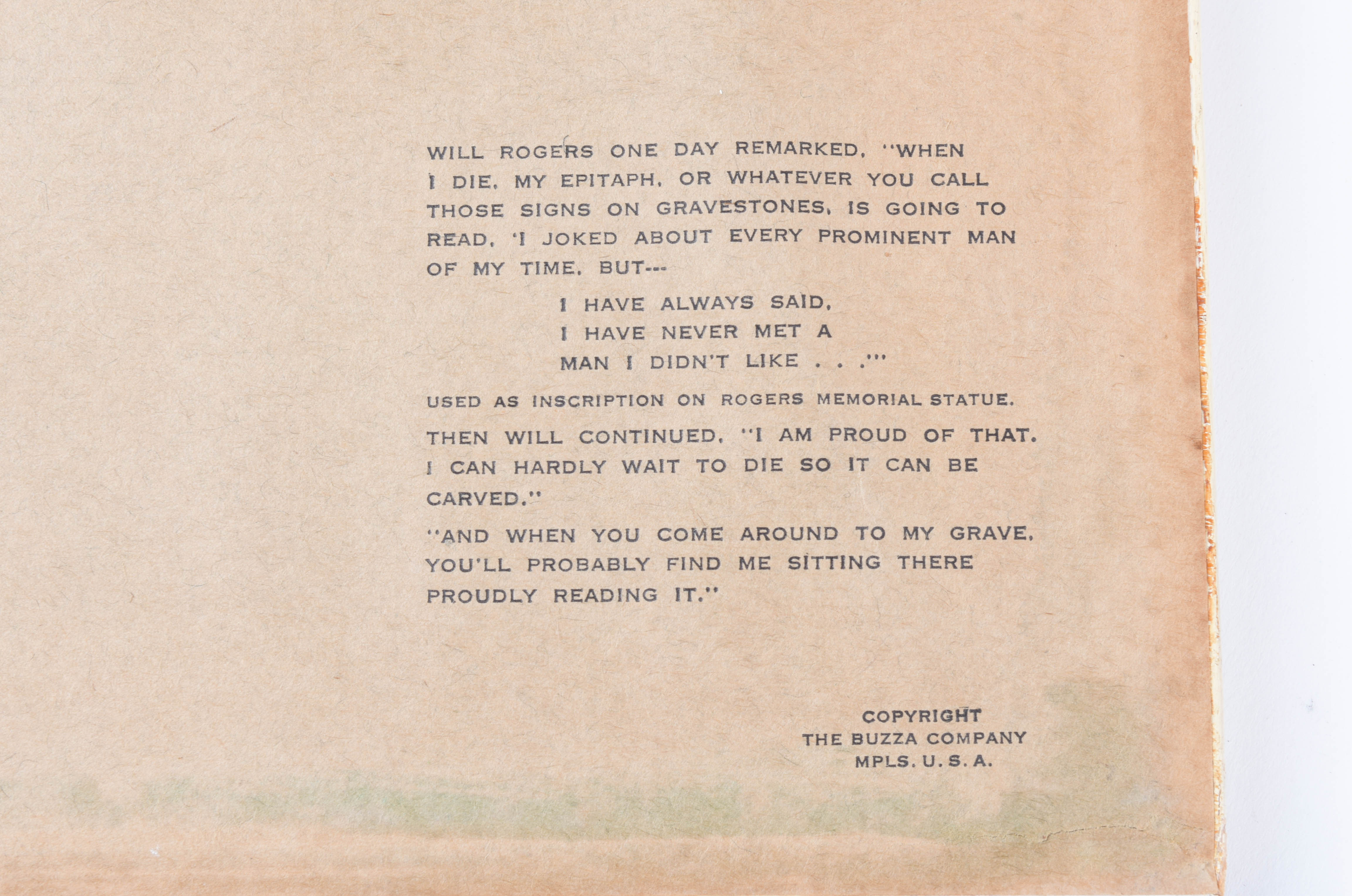 Will Rogers Statue and Print