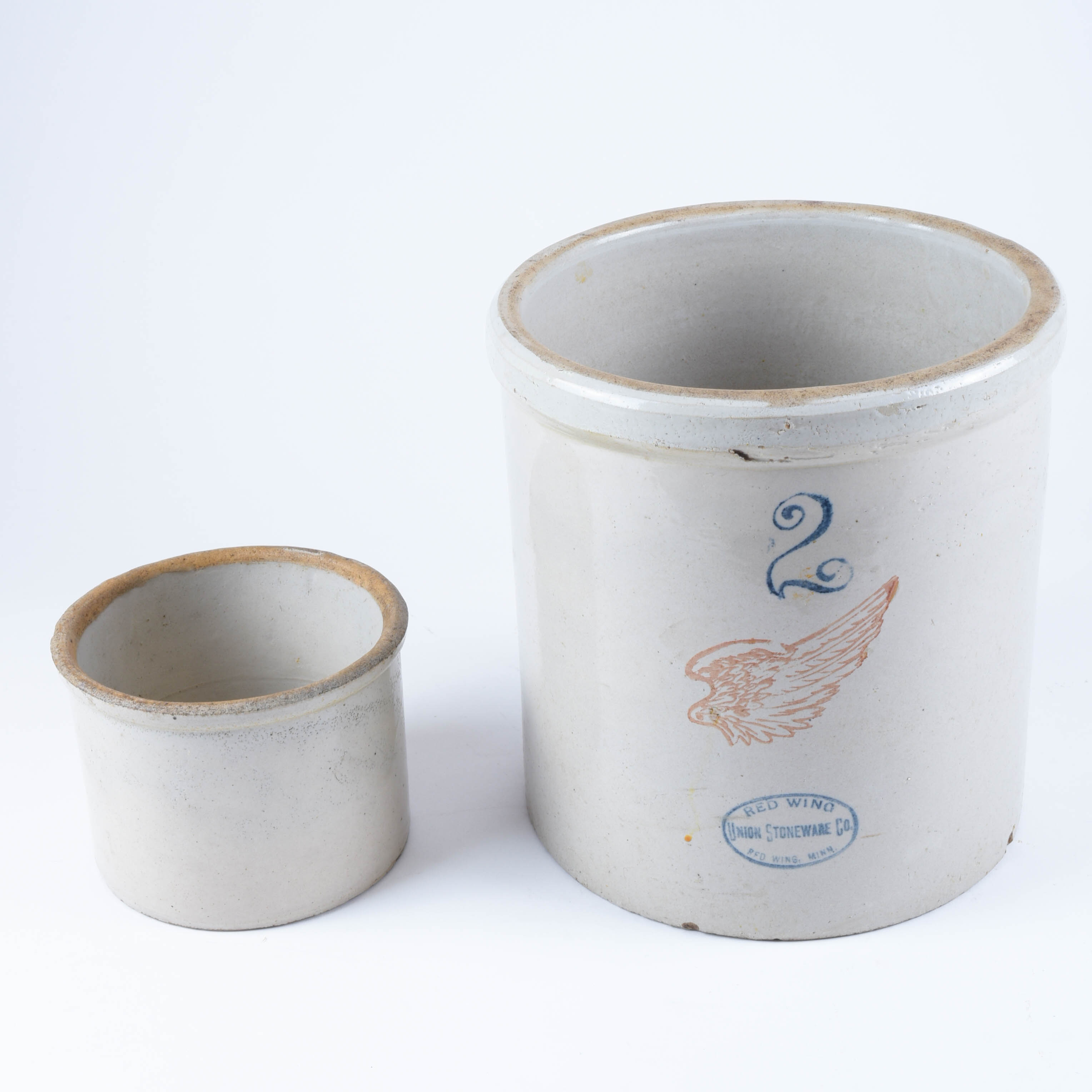 "Red Wing" Stoneware Crock Set