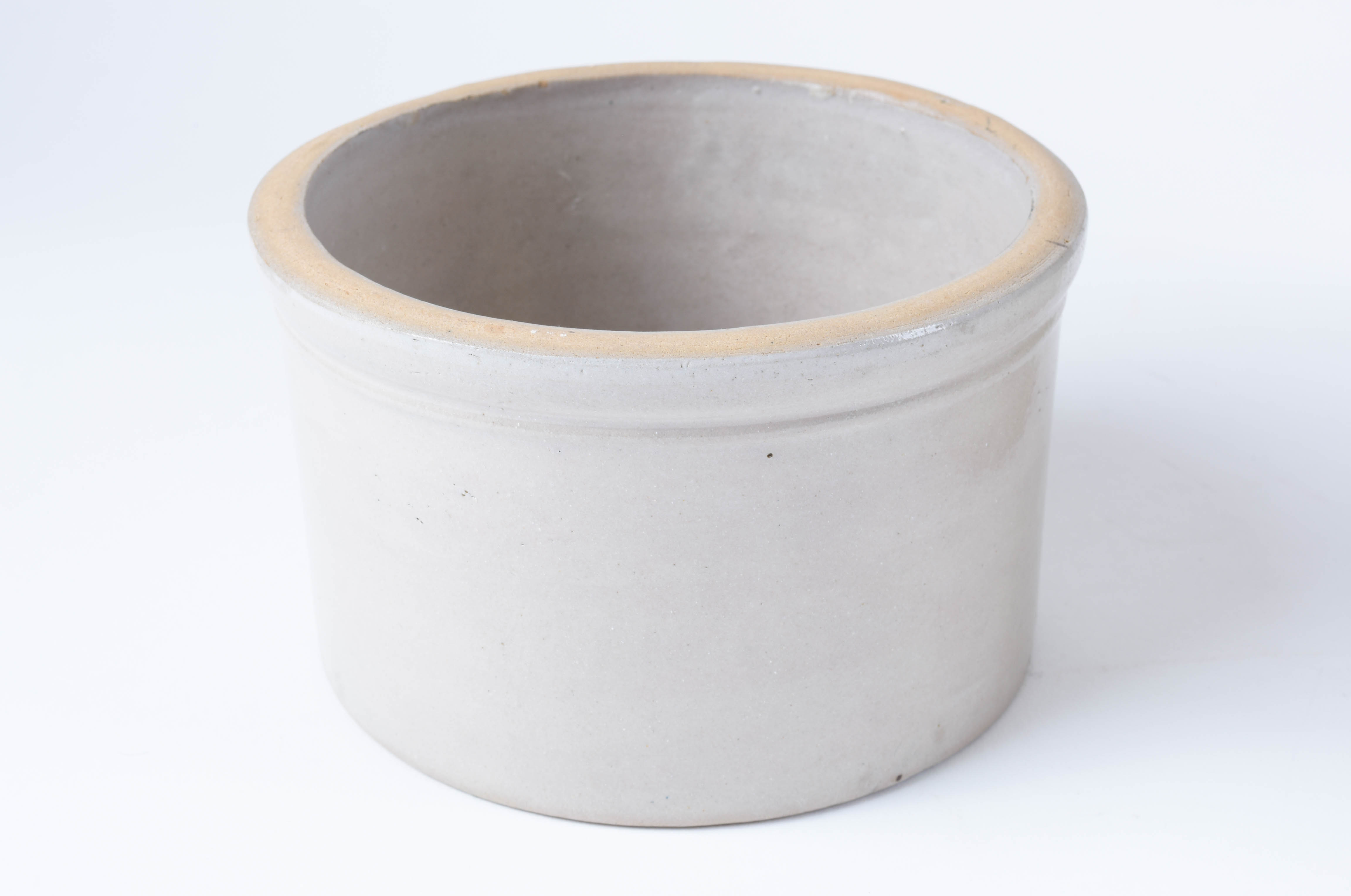 Western Stoneware "Maple Leaf" Two Gallon Crock and Smaller Crock