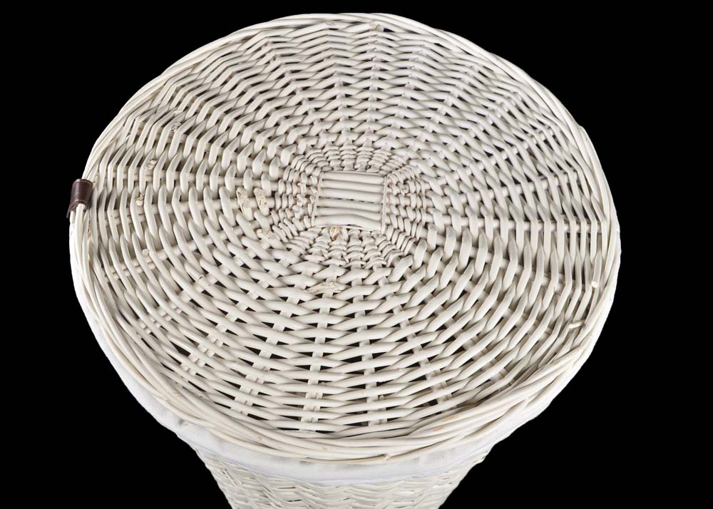 White Wicker Laundry Hamper