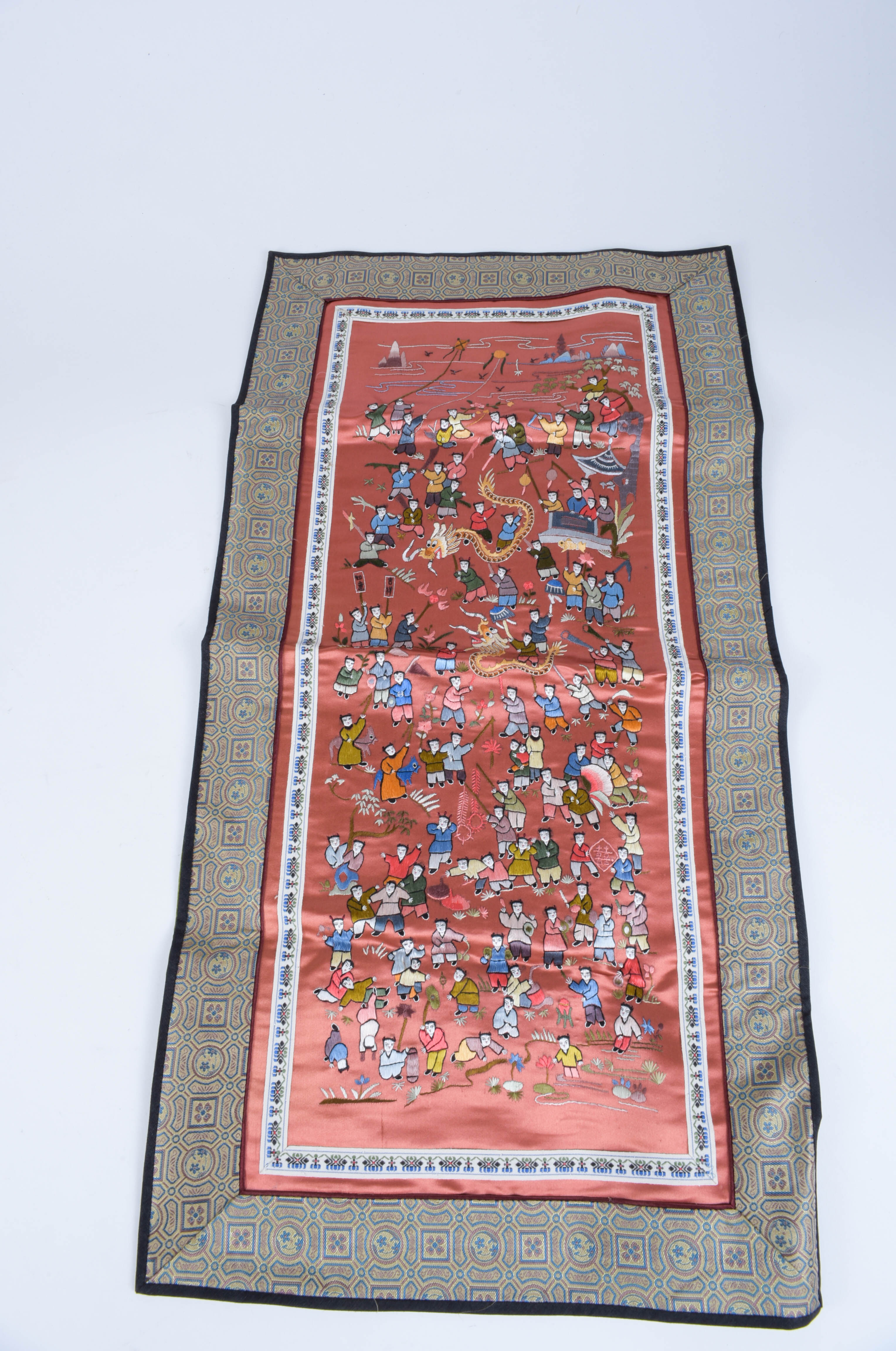 Embroidered Chinese Silk Panels