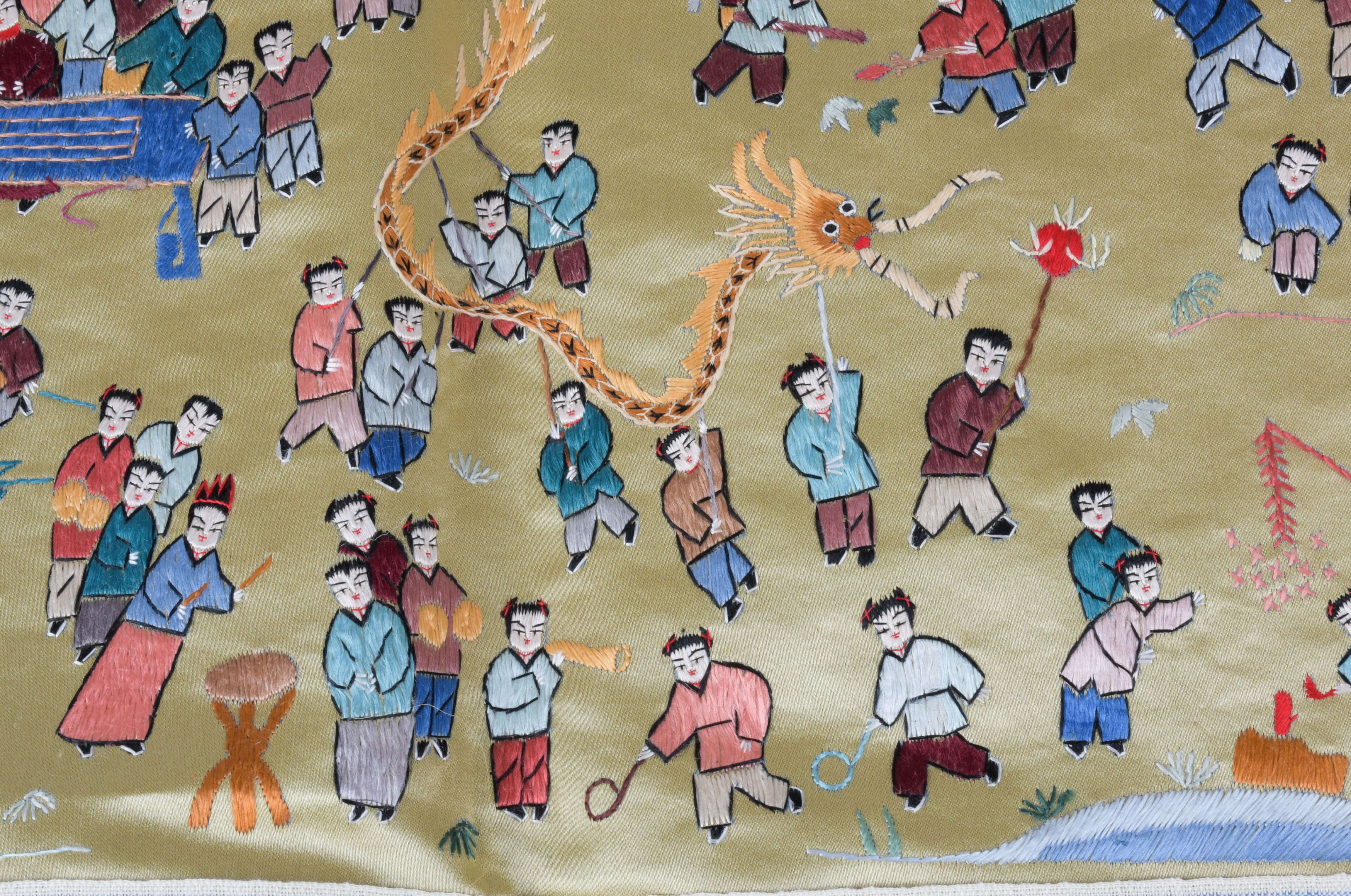 Embroidered Chinese Silk Panels