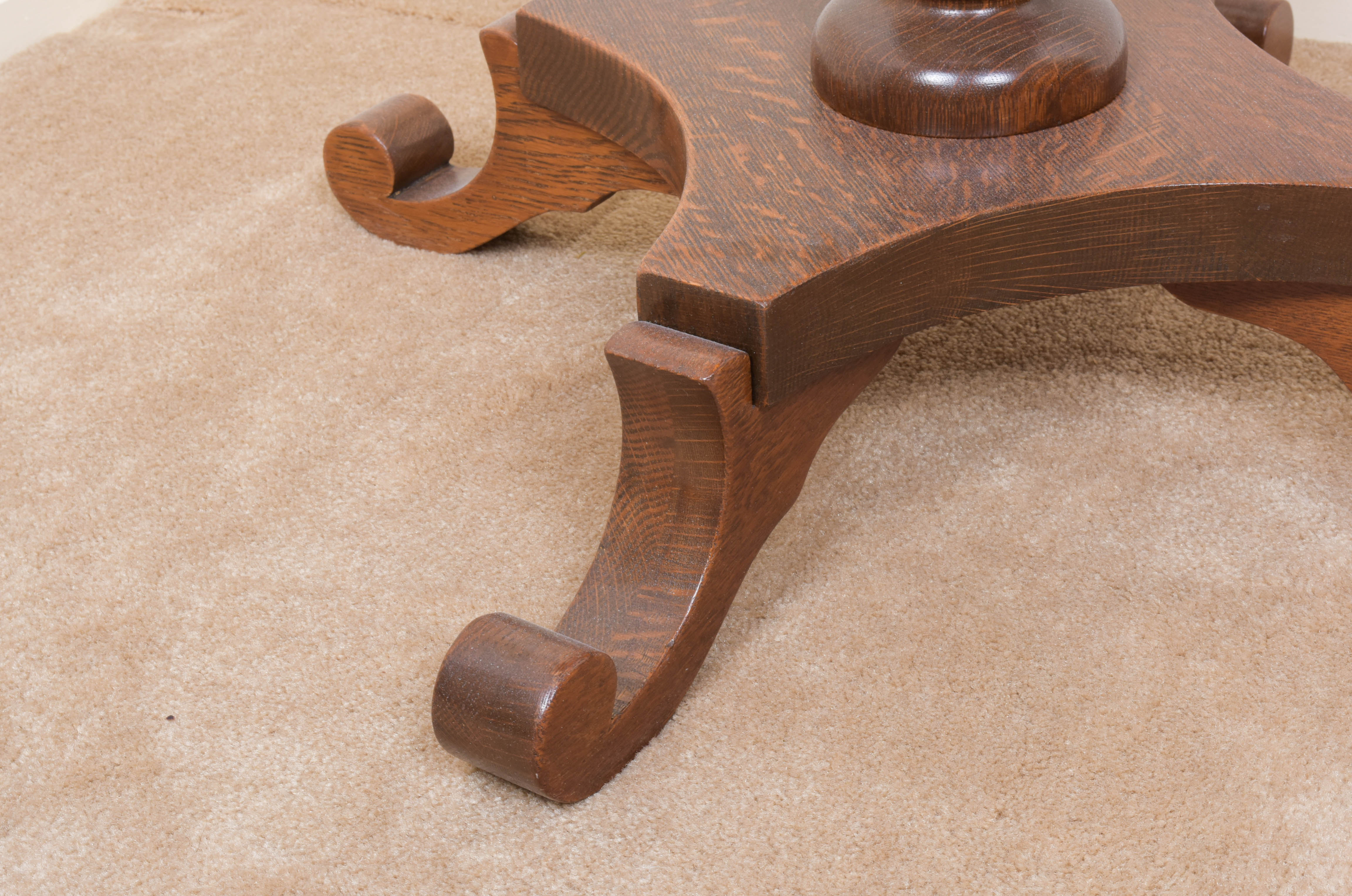 Round Walnut Pedestal Table