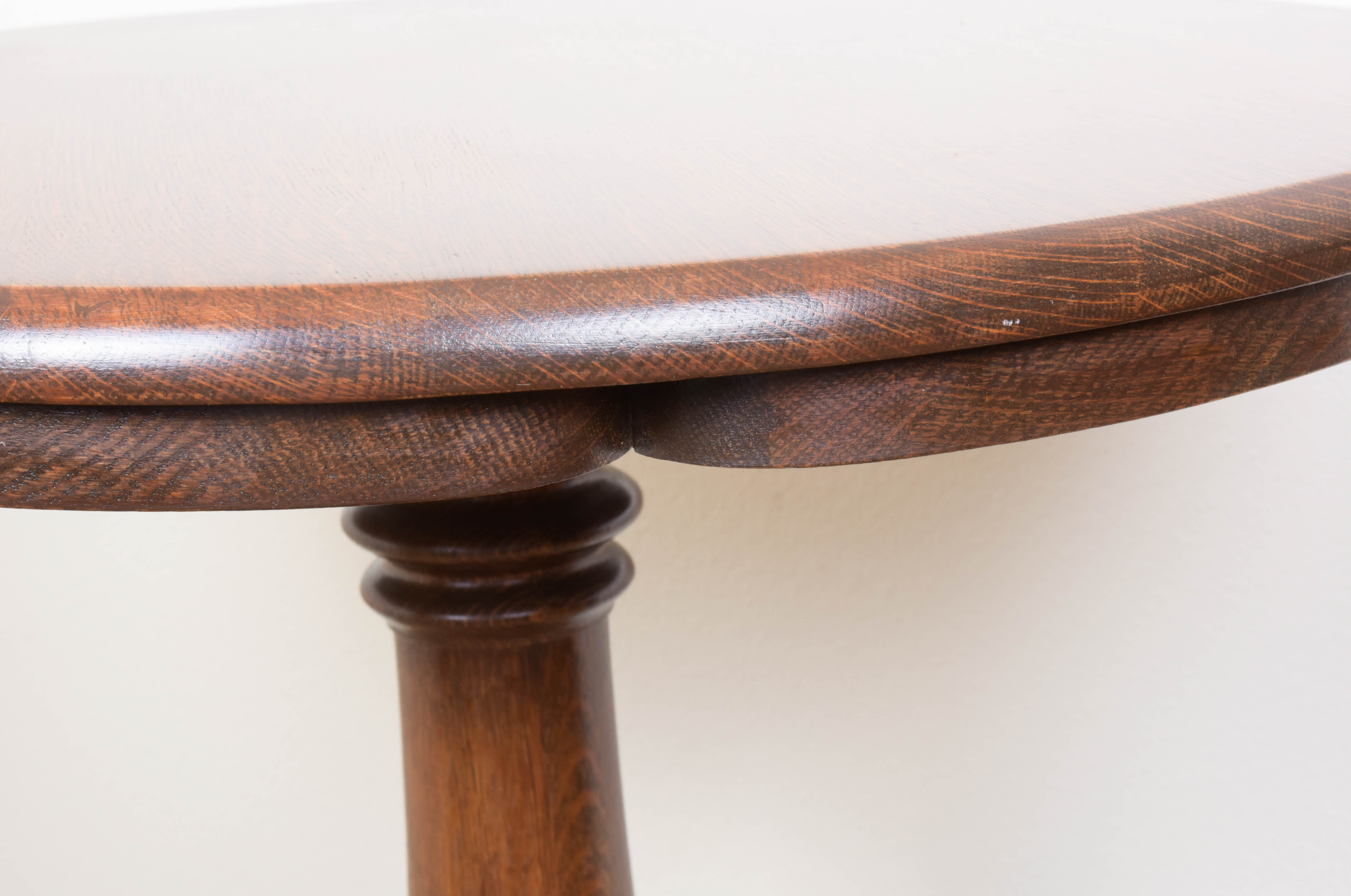 Round Walnut Pedestal Table