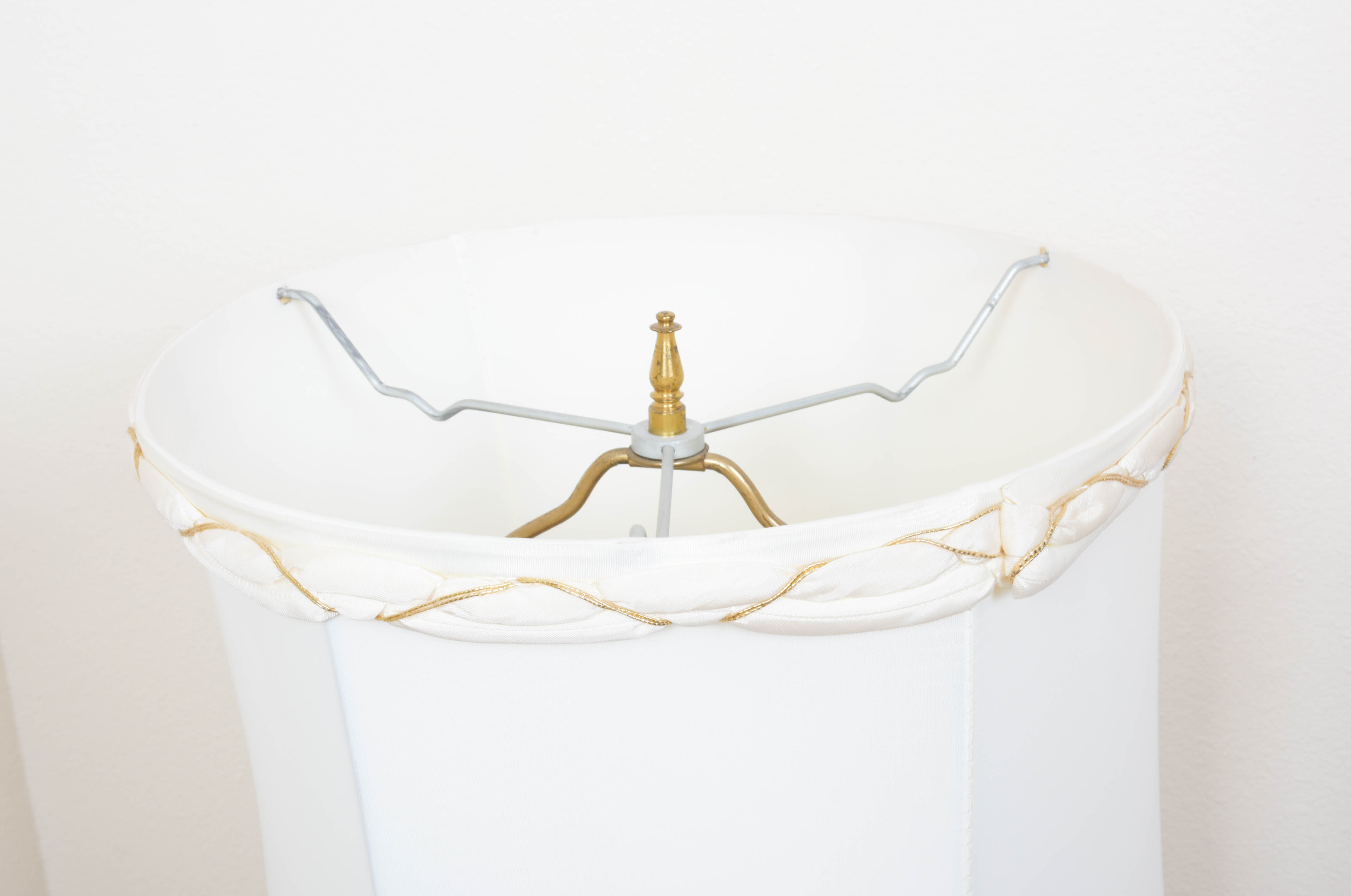 Two Vintage White Ceramic Lamps