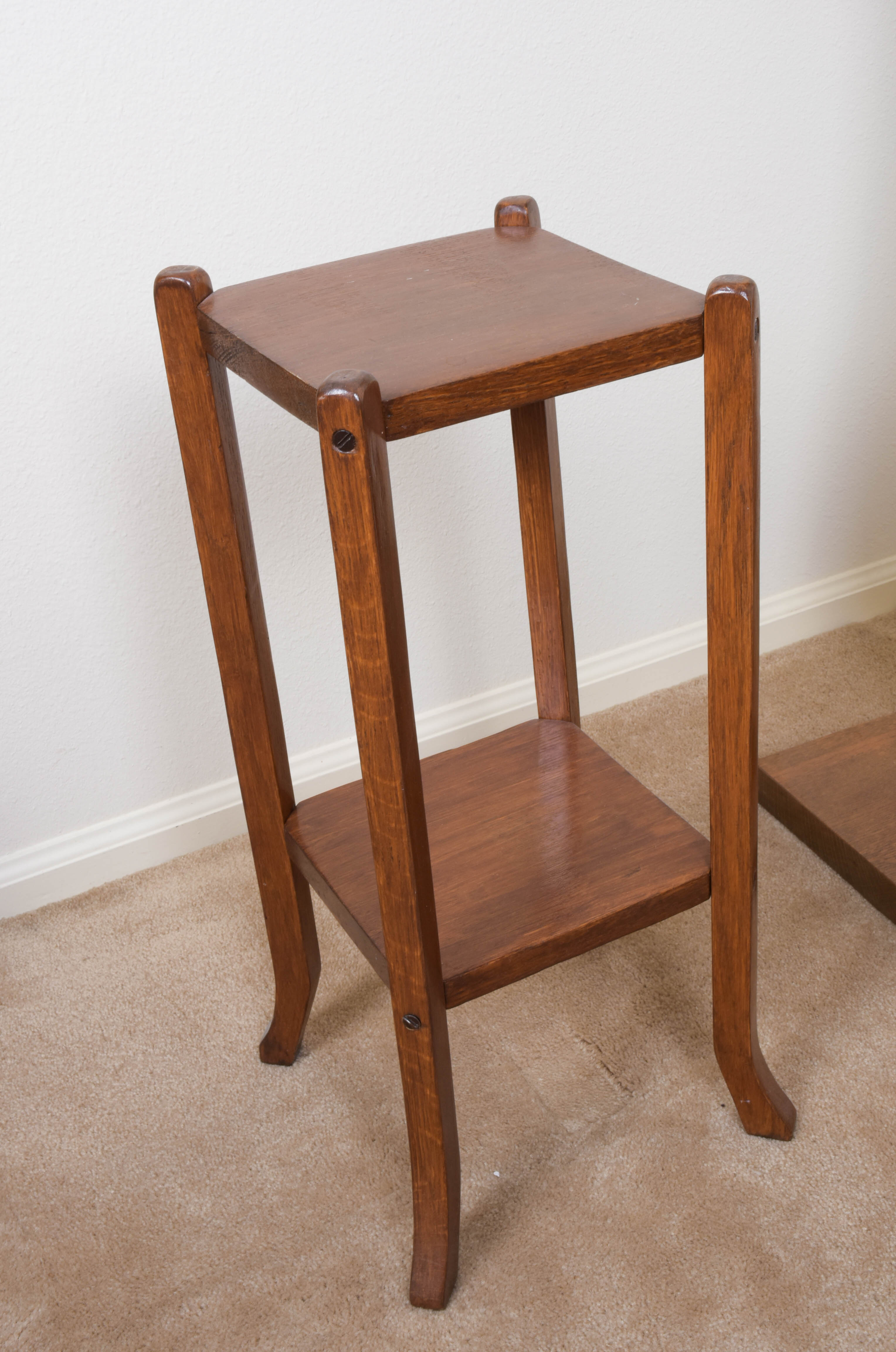 Trio of Wood Pedestals