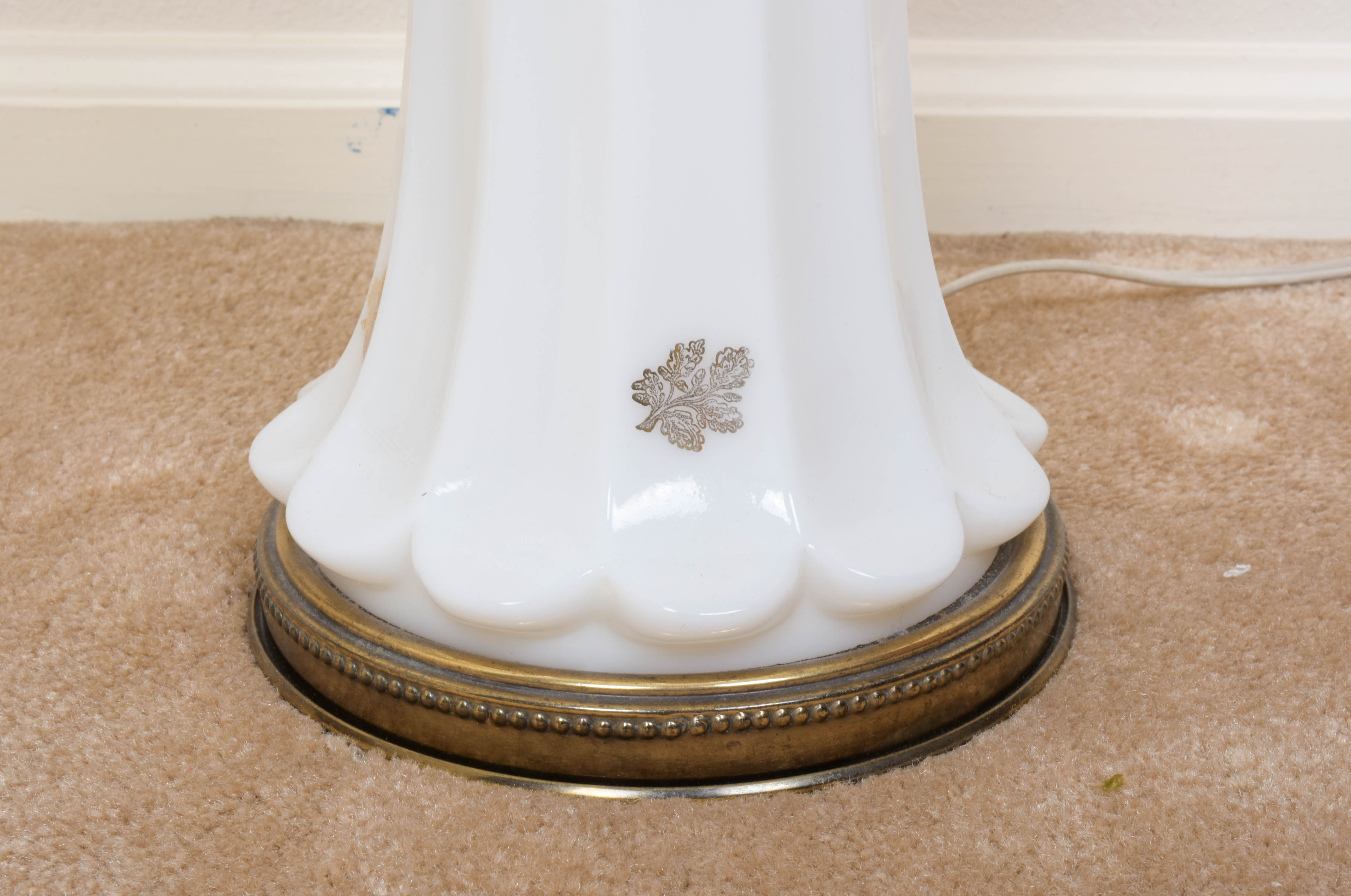 Two Vintage White Ceramic Lamps