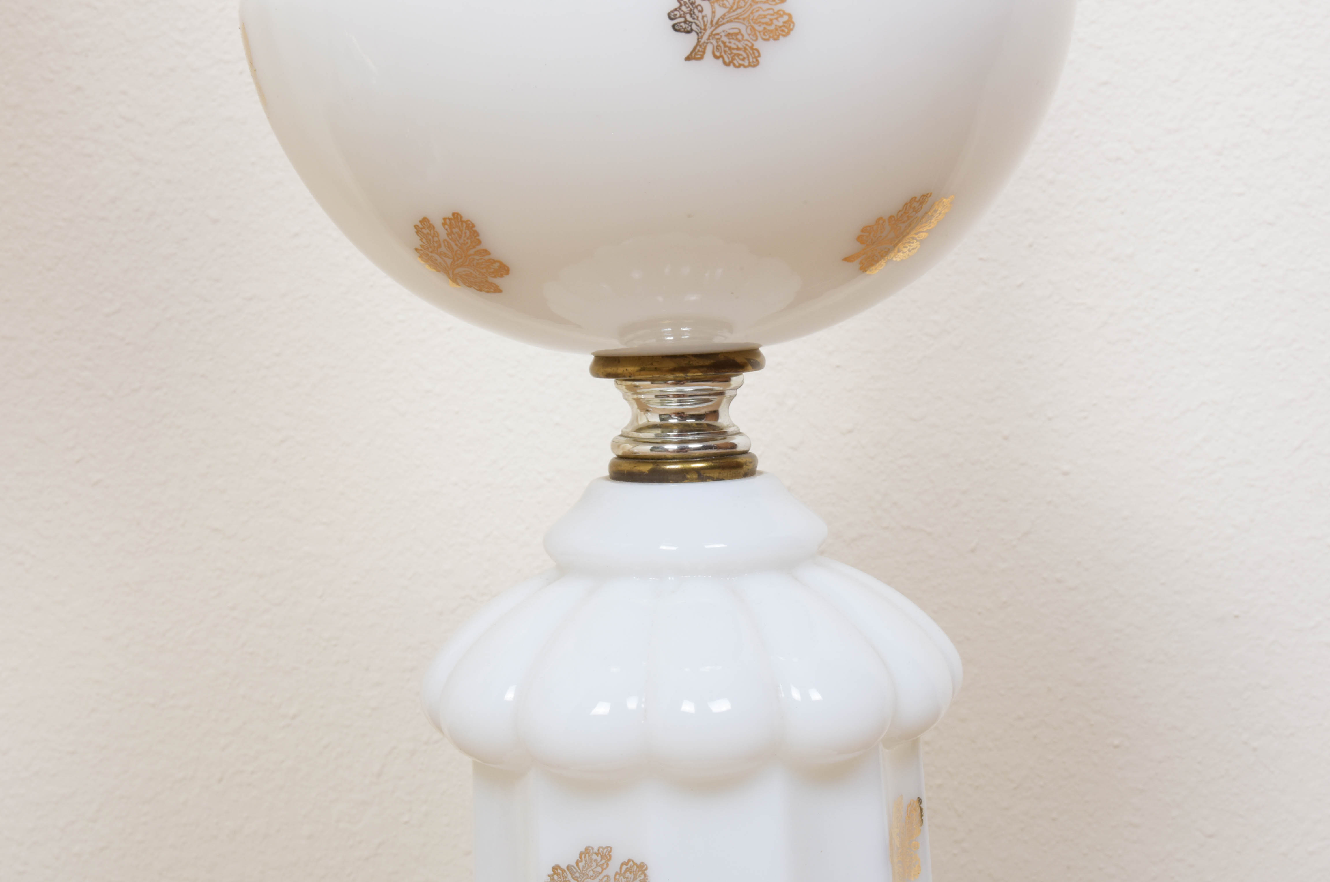 Two Vintage White Ceramic Lamps