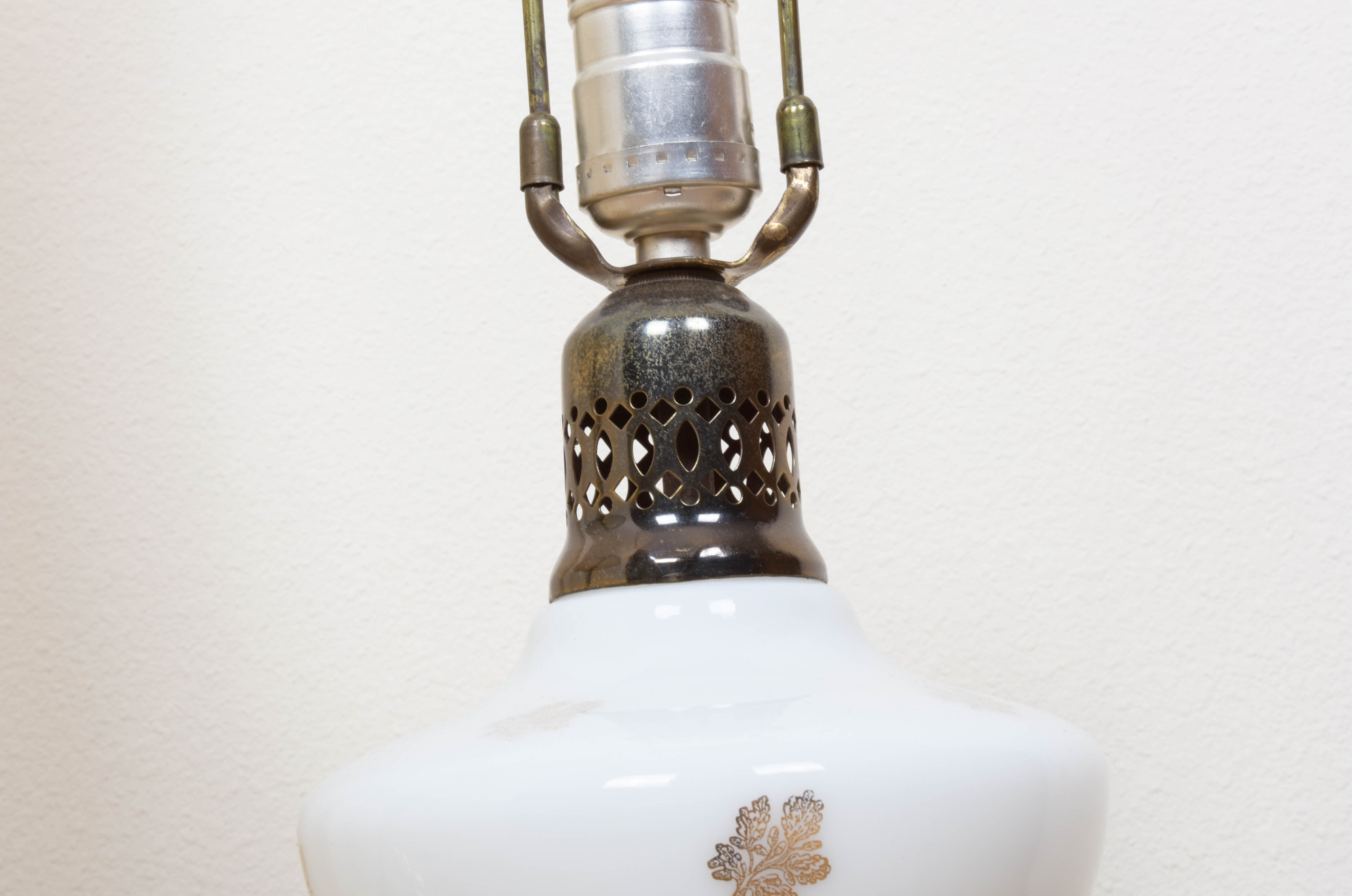 Two Vintage White Ceramic Lamps