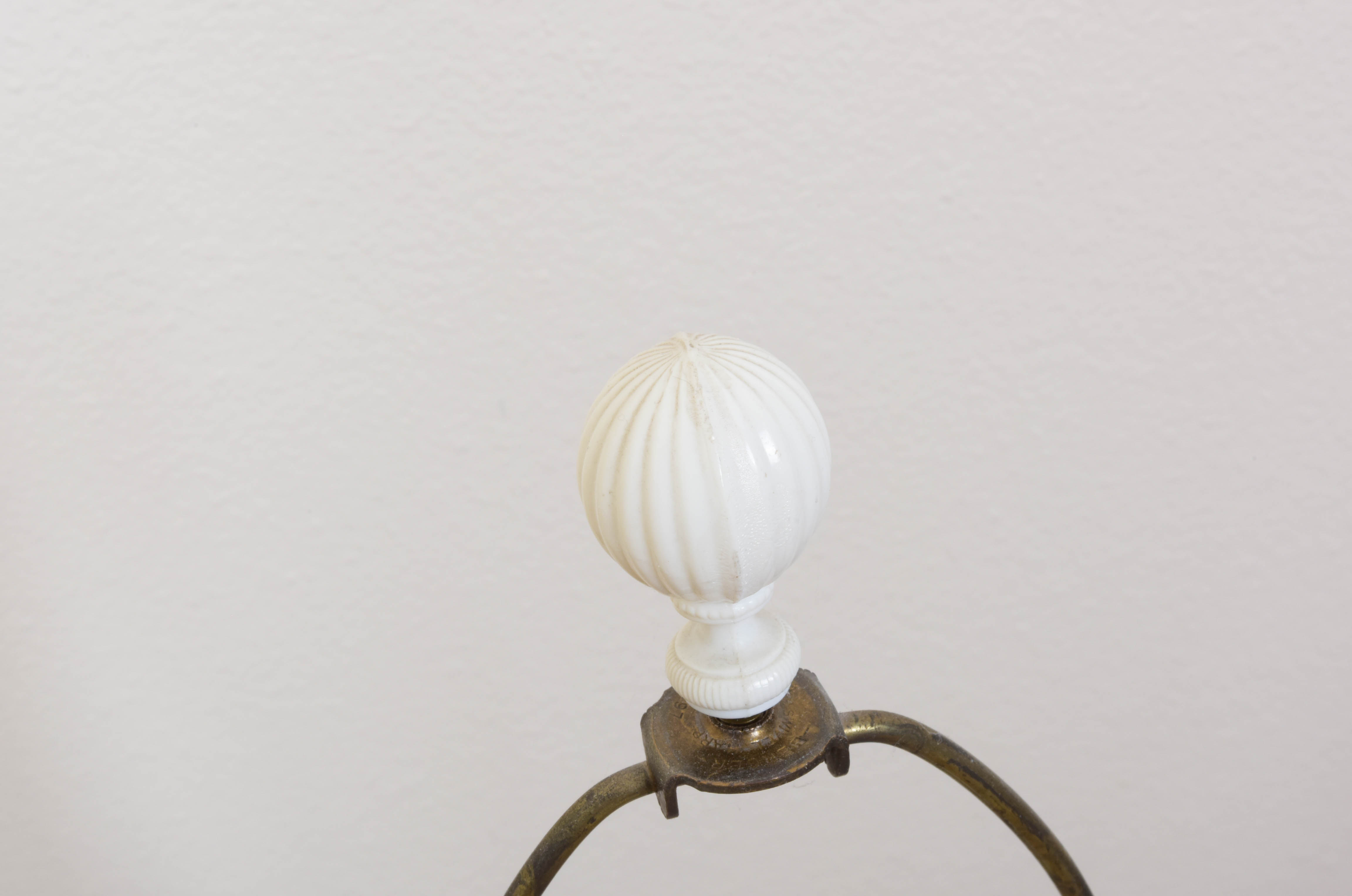 Two Vintage White Ceramic Lamps