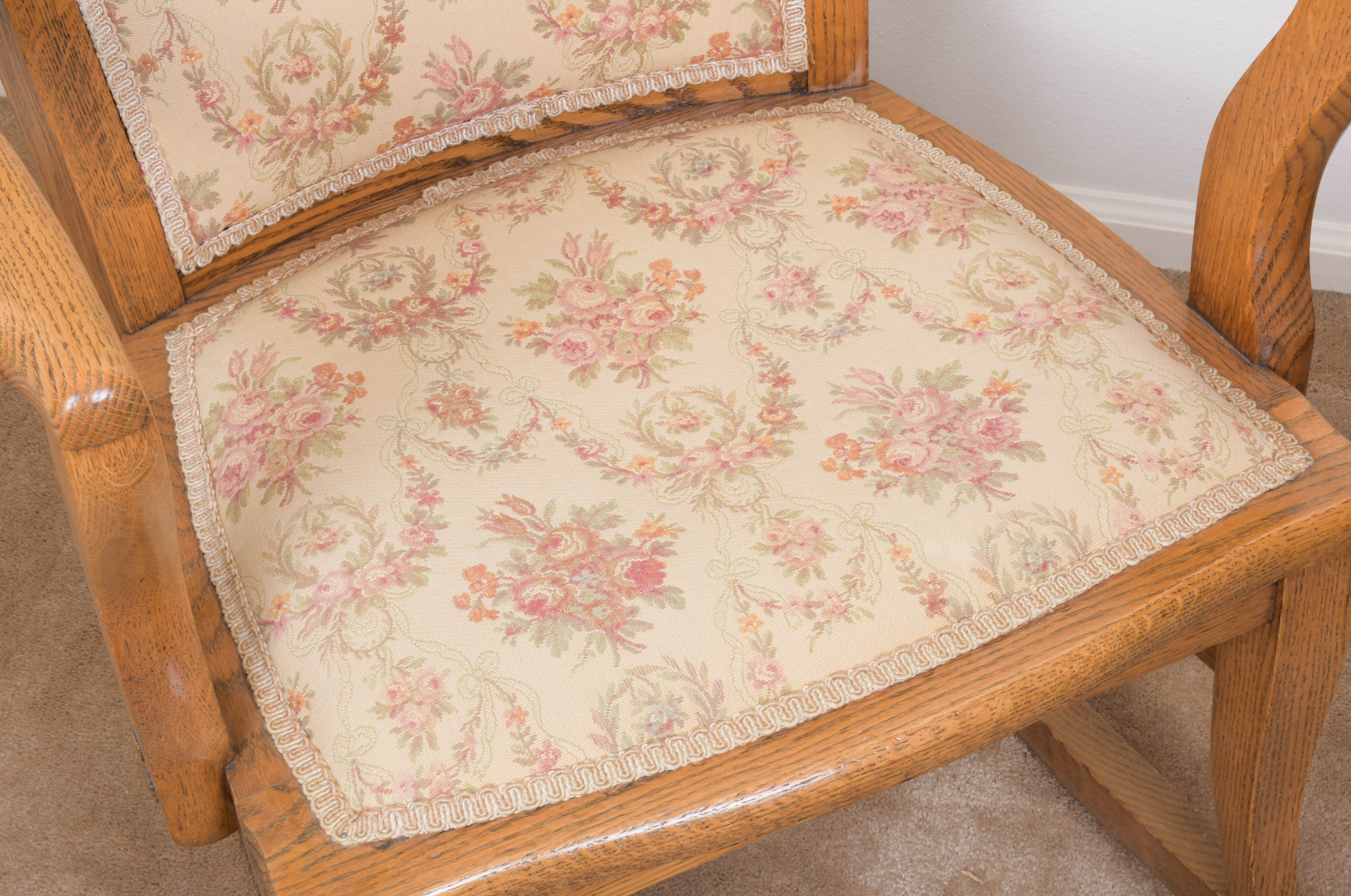 Vintage Oak Rocking Chair