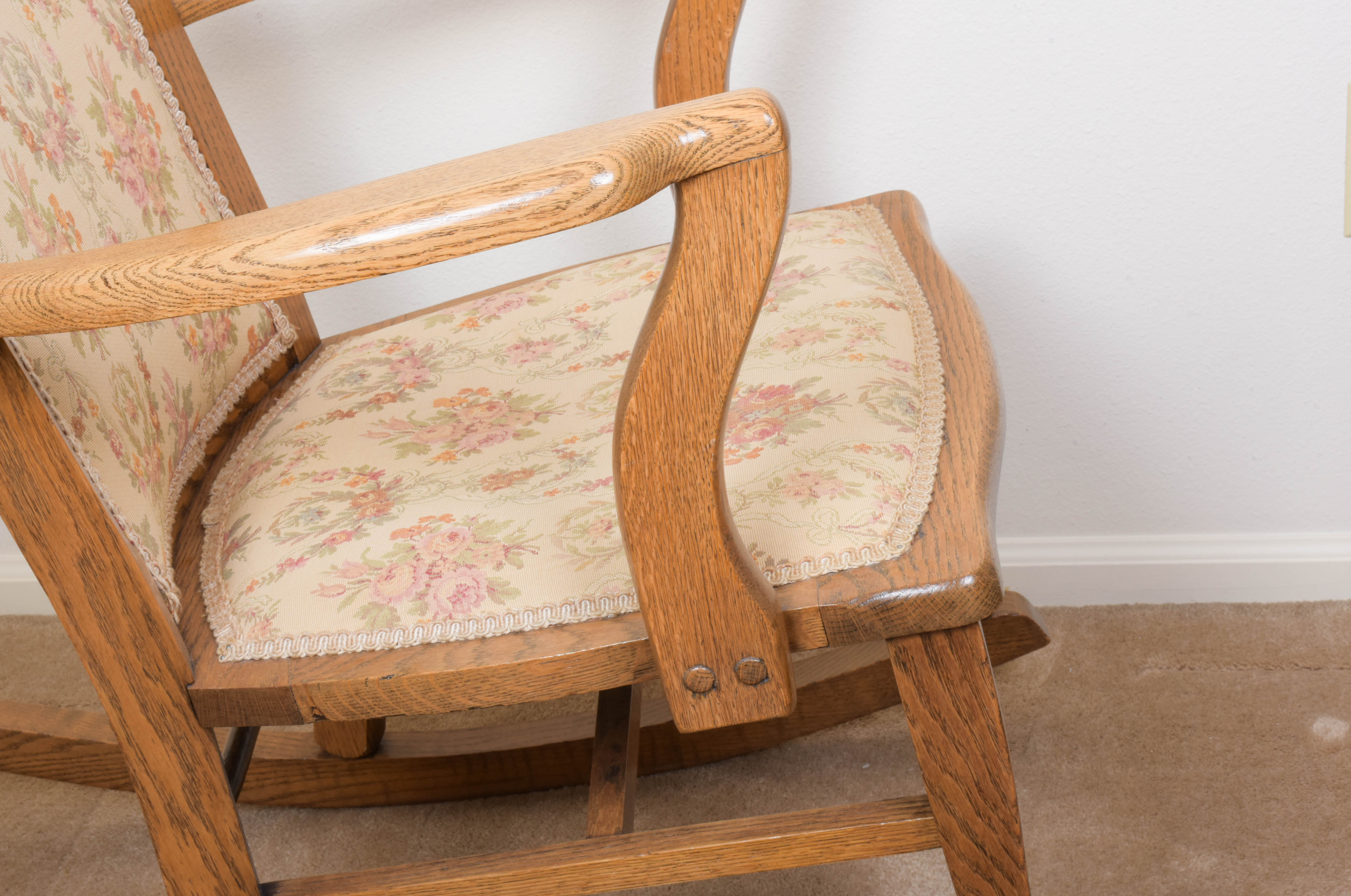 Vintage Oak Rocking Chair