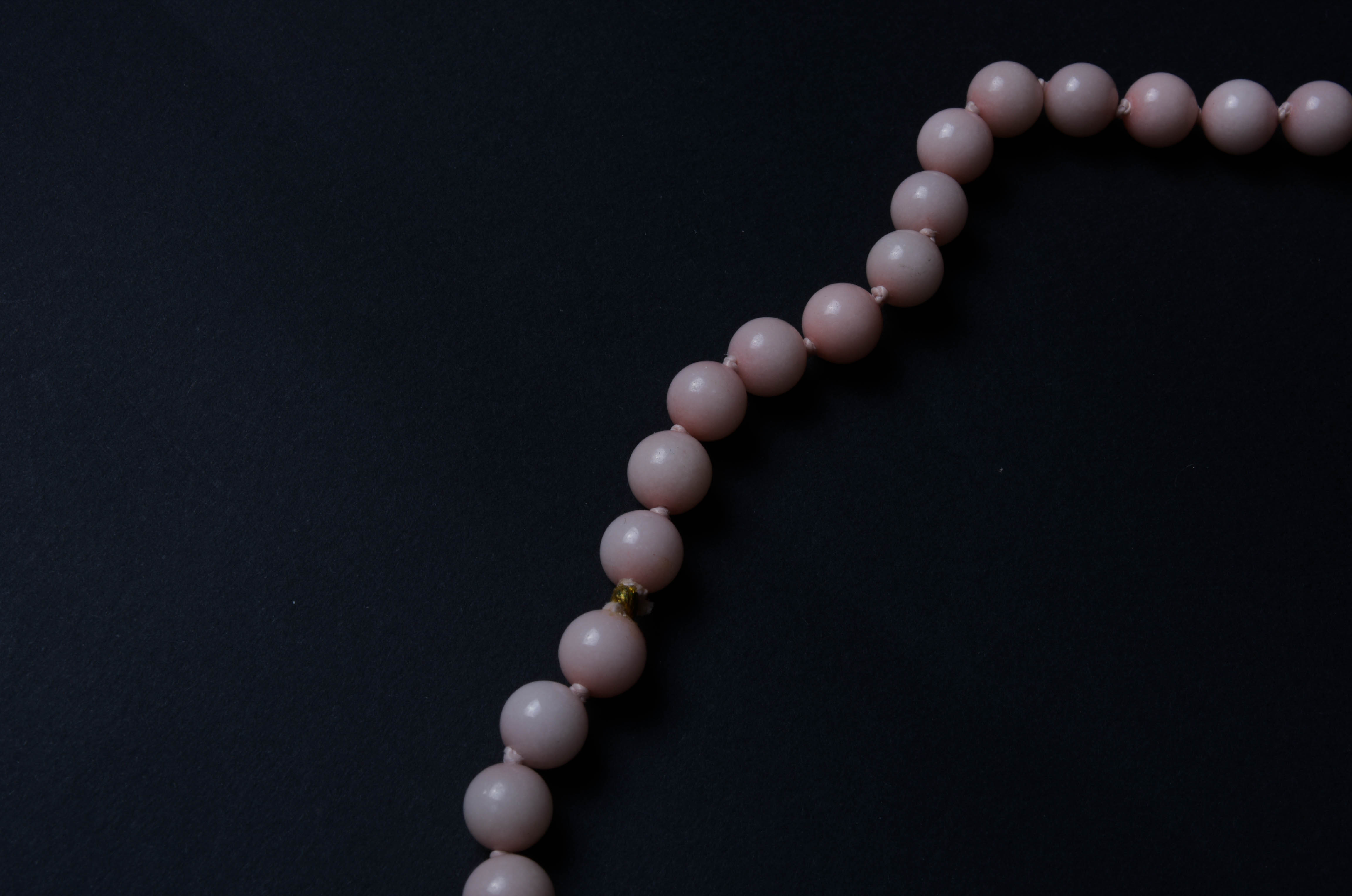 Gold, Coral and Pearl Bead Necklace