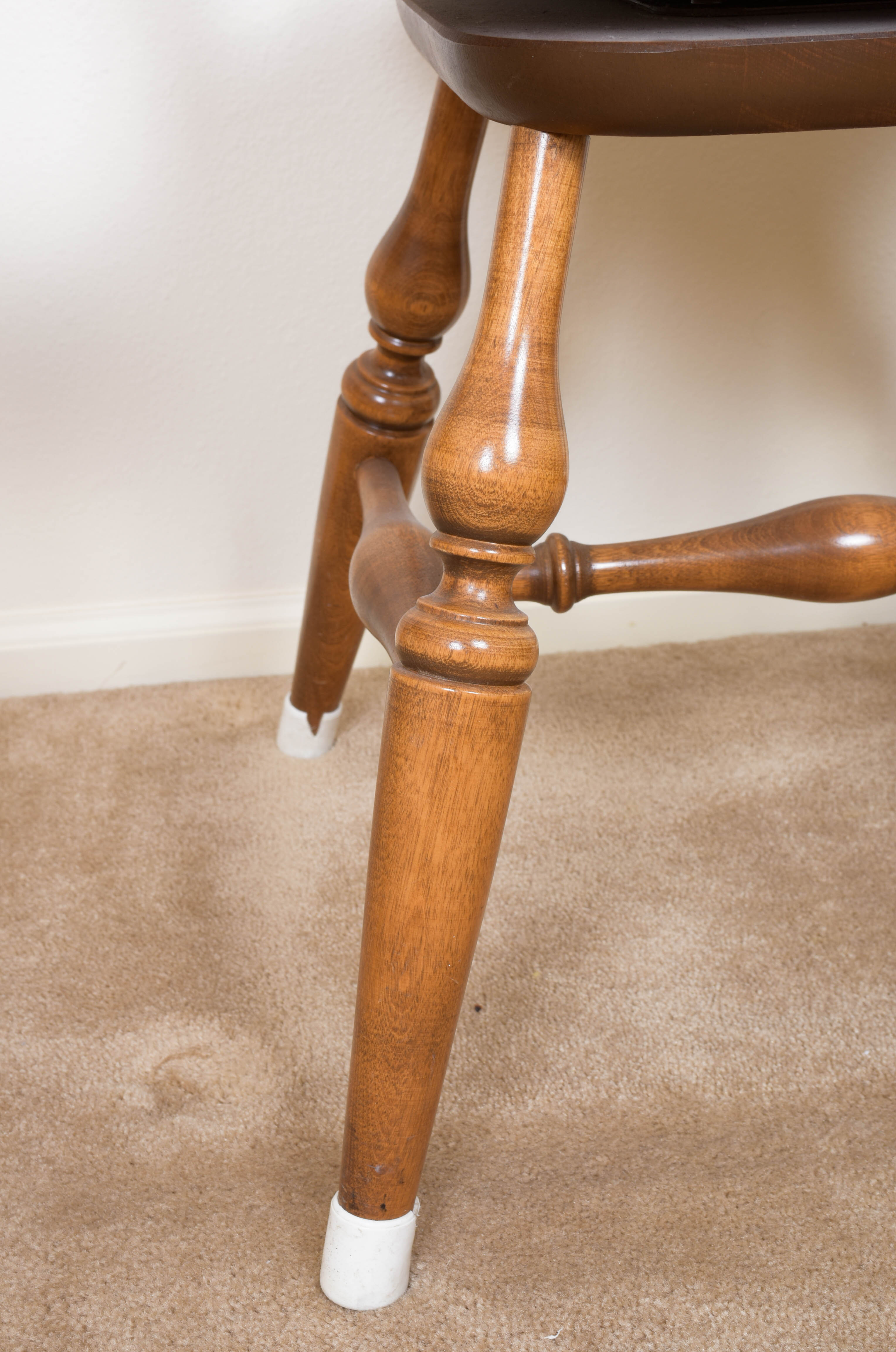 Set of Four Ethan Allen Maple Swivel Chairs