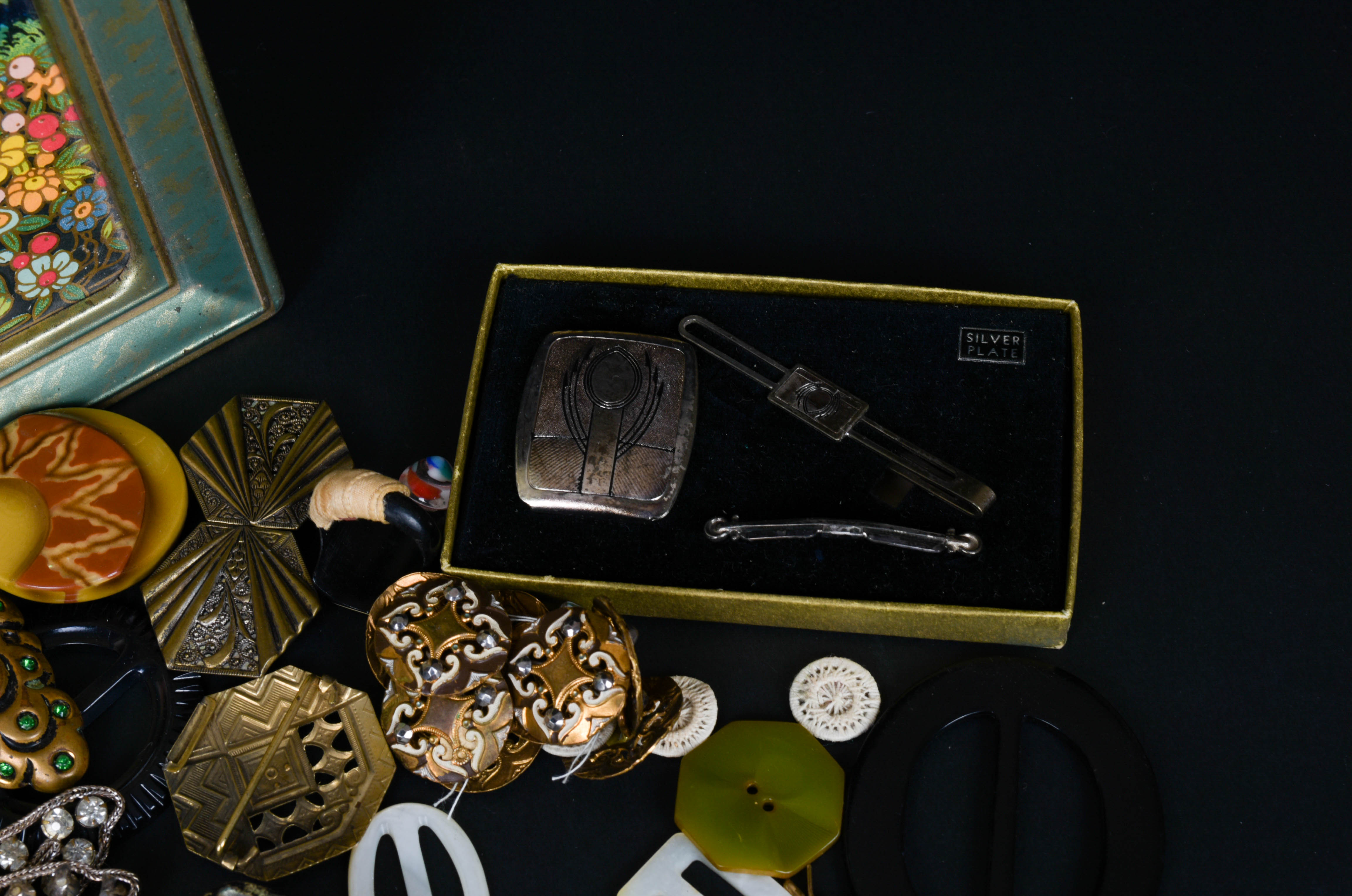 Vintage "Motherhood" Tin and Fashion Accessories