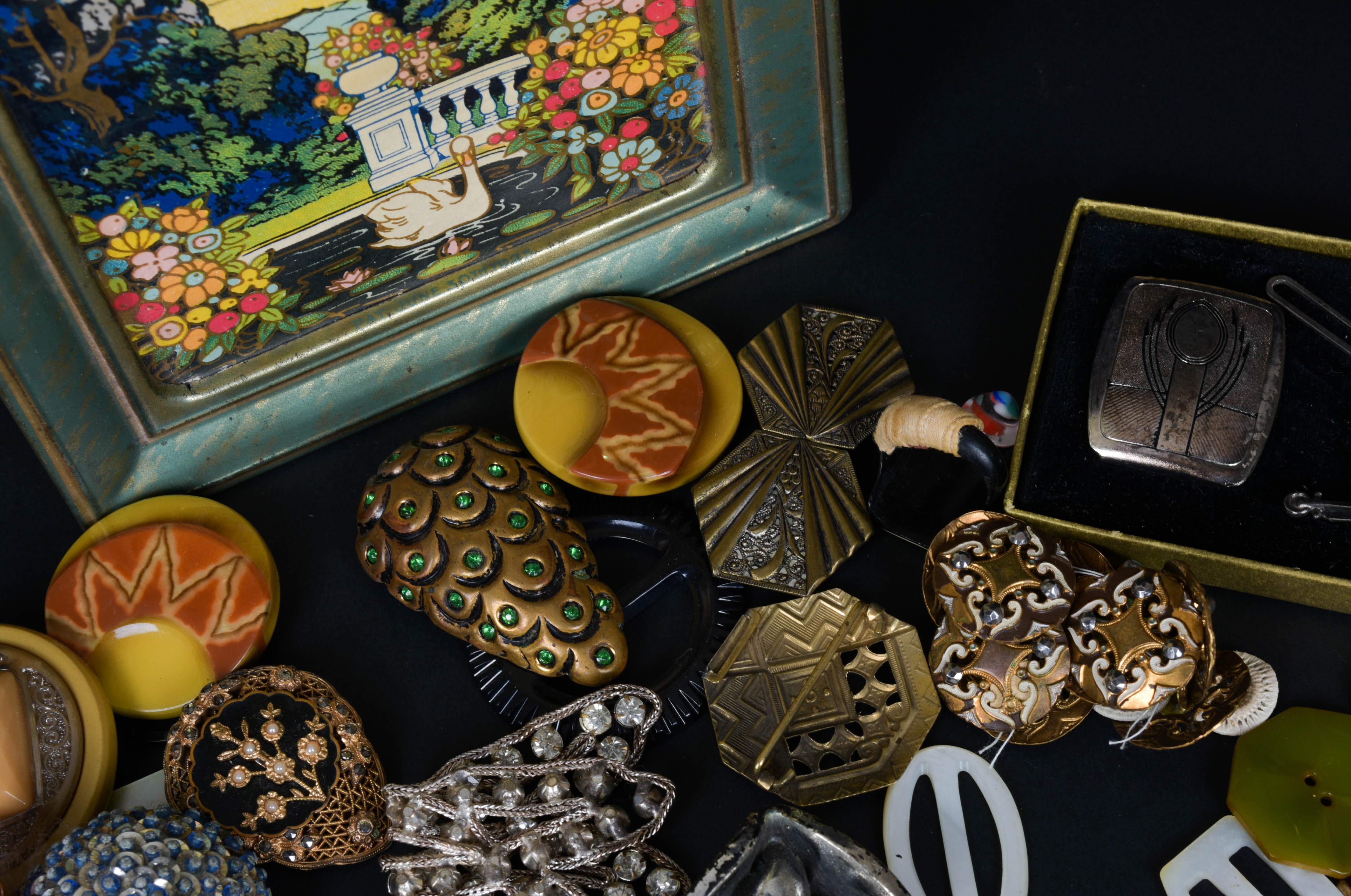 Vintage "Motherhood" Tin and Fashion Accessories