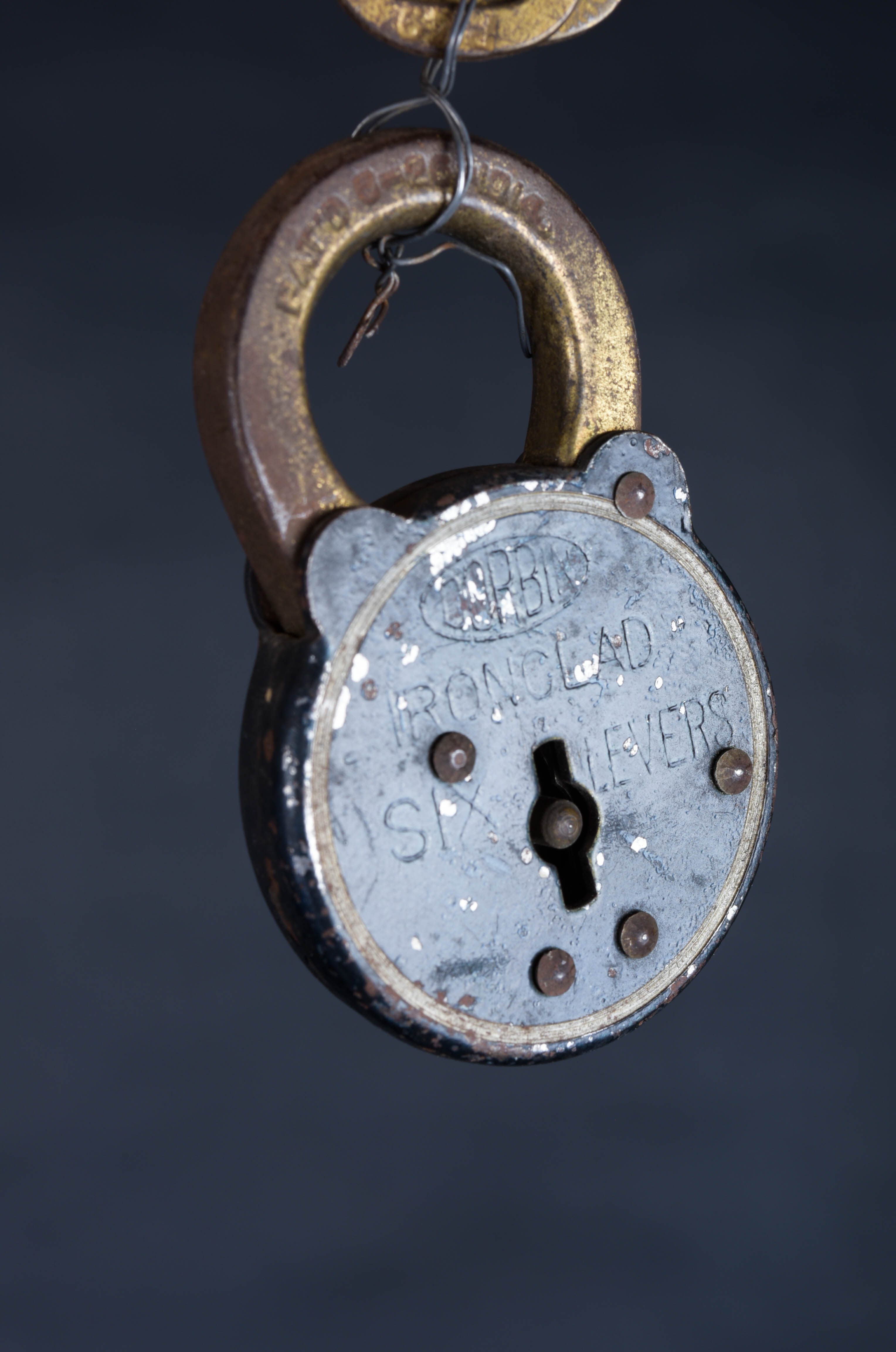 Antique Corbin "Ironclad" Padlock and Key Collection