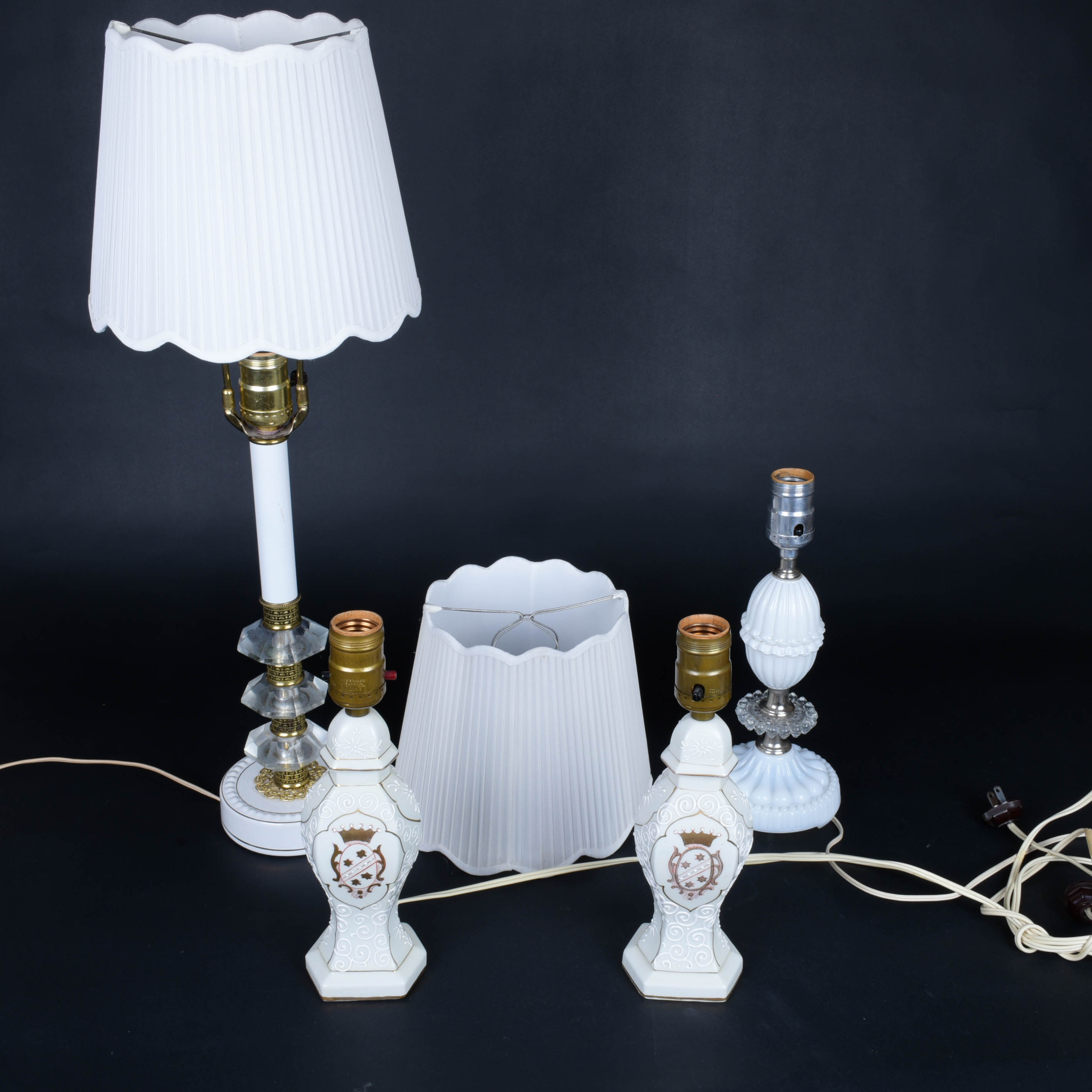 Collection of Vintage Porcelain Lamps