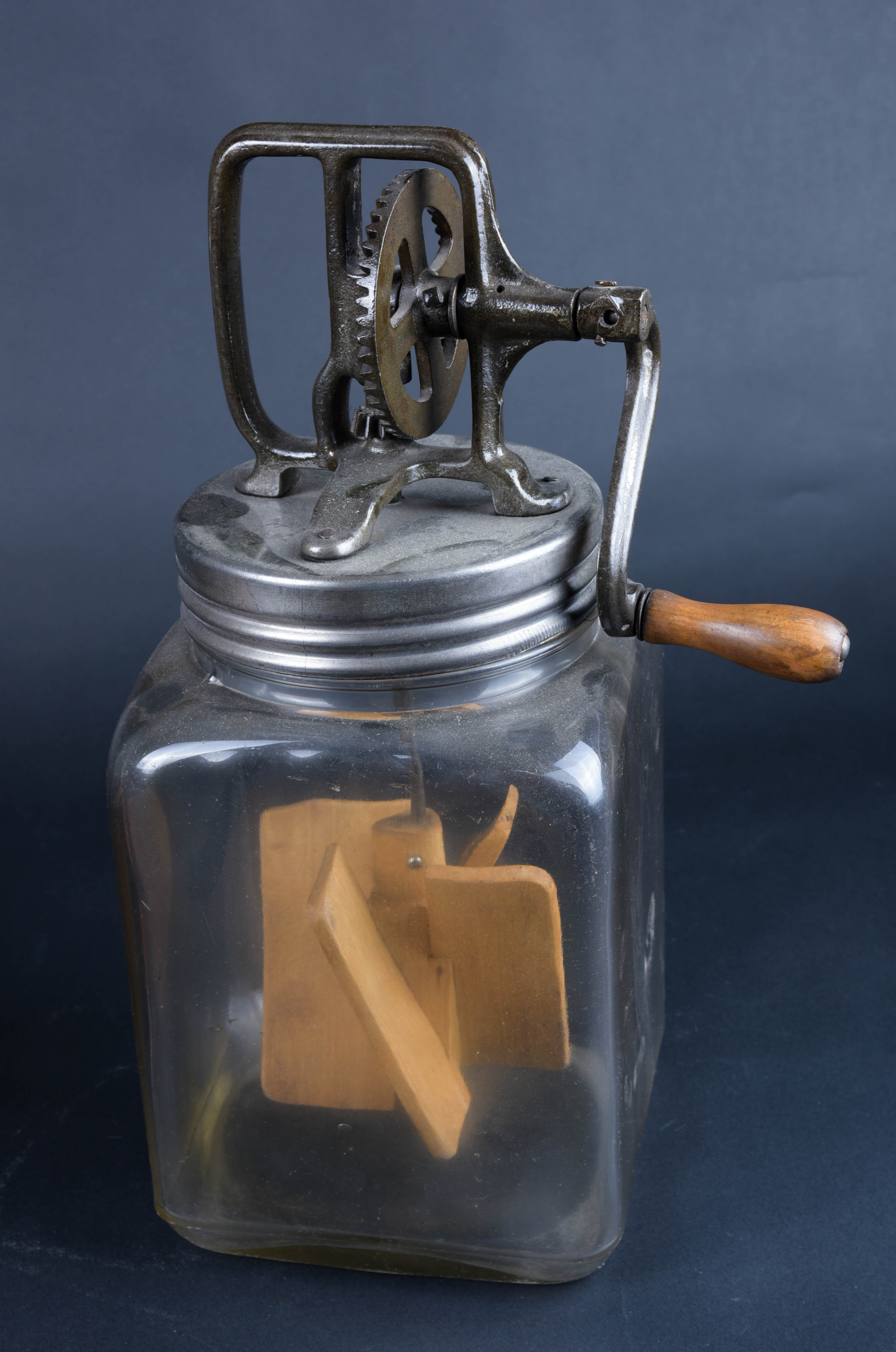 Wooden Coffee Grinder and Hand-Crank Butter Churn