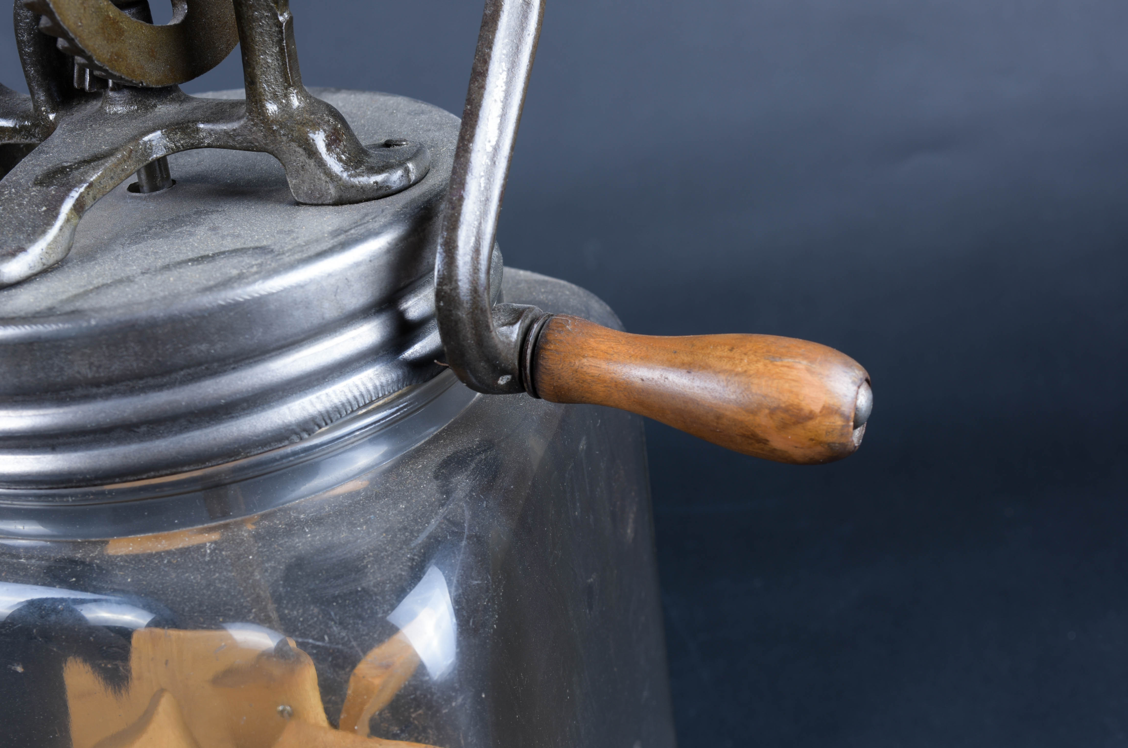 Wooden Coffee Grinder and Hand-Crank Butter Churn