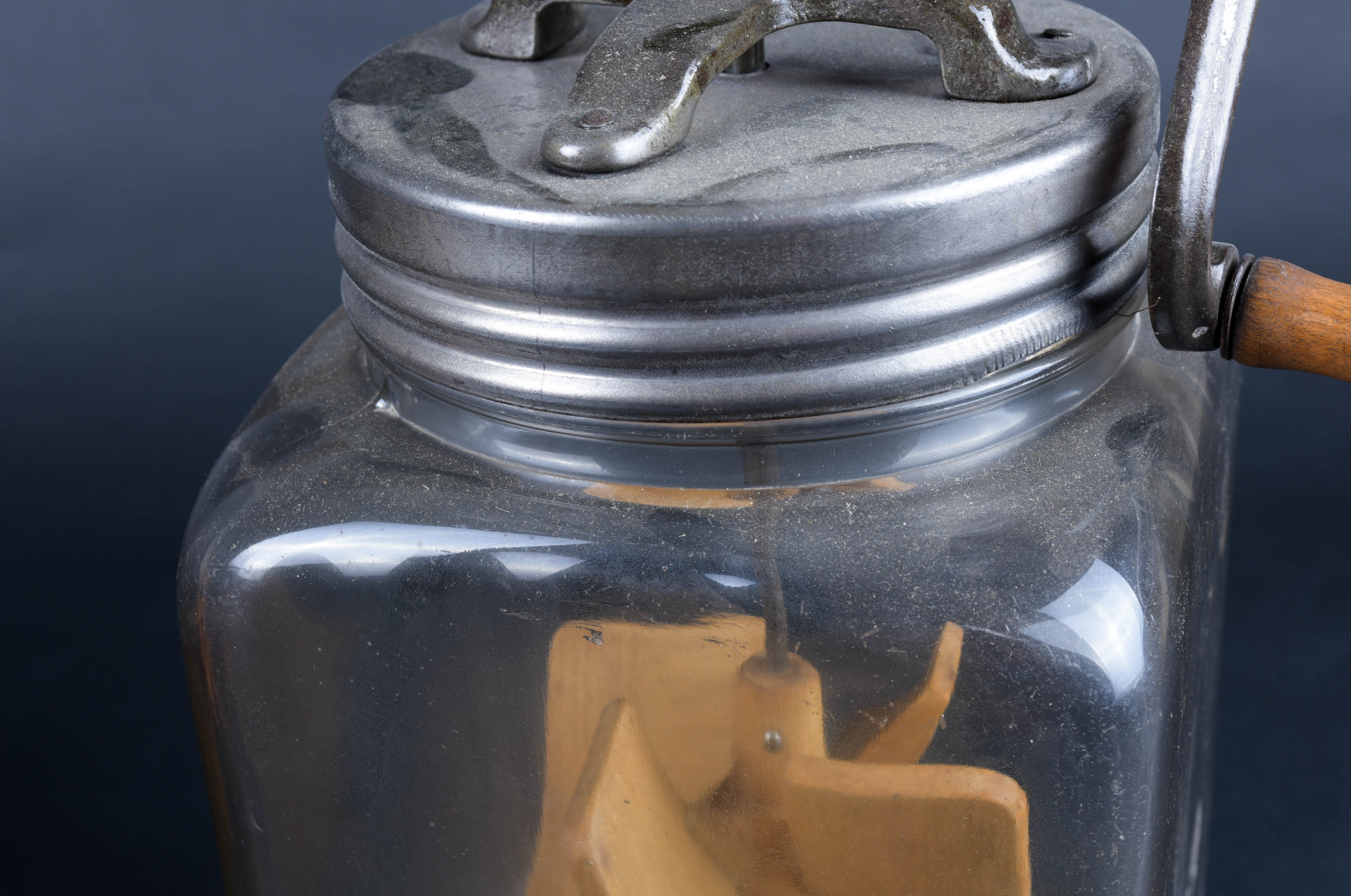 Wooden Coffee Grinder and Hand-Crank Butter Churn