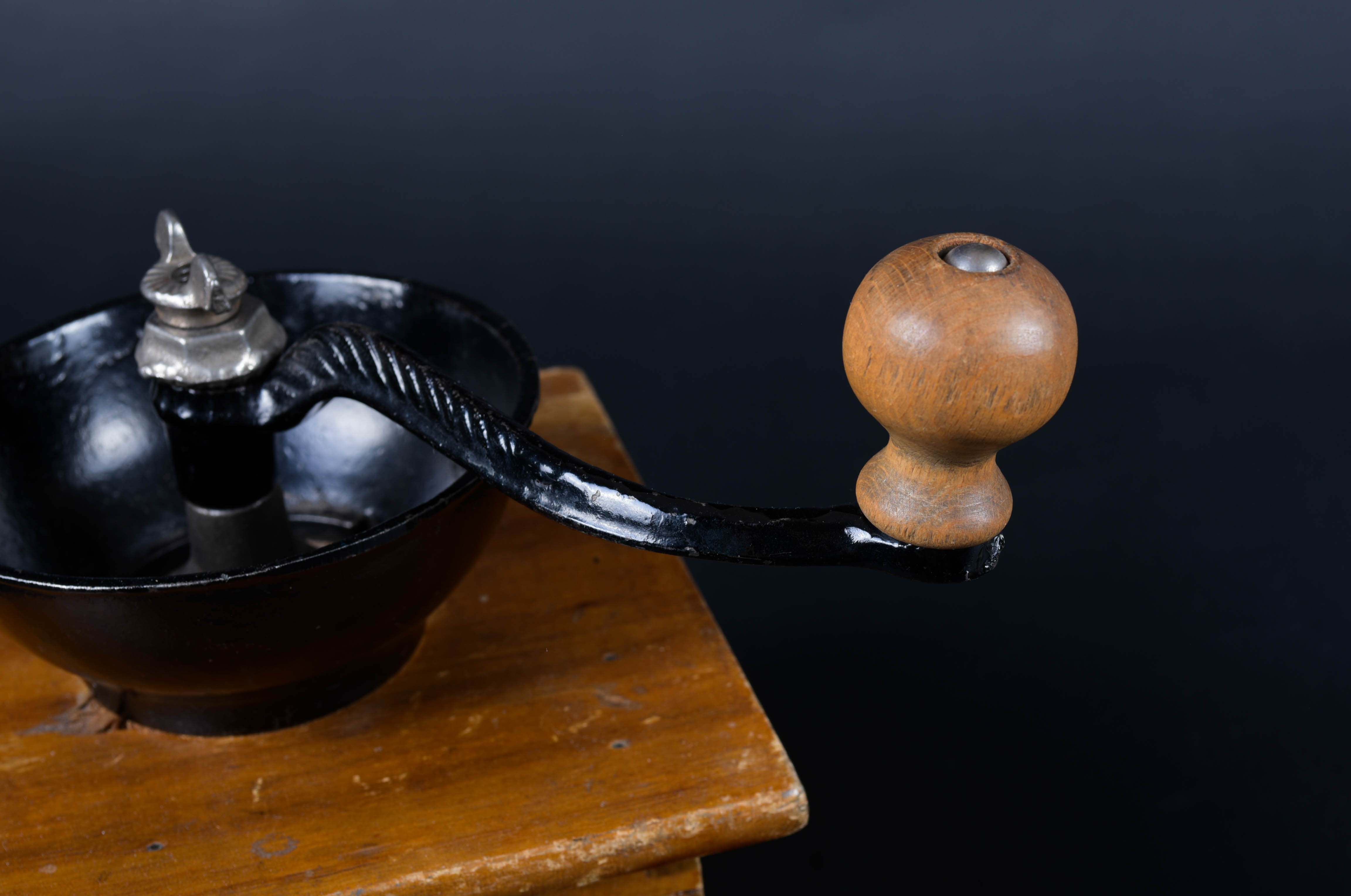 Wooden Coffee Grinder and Hand-Crank Butter Churn