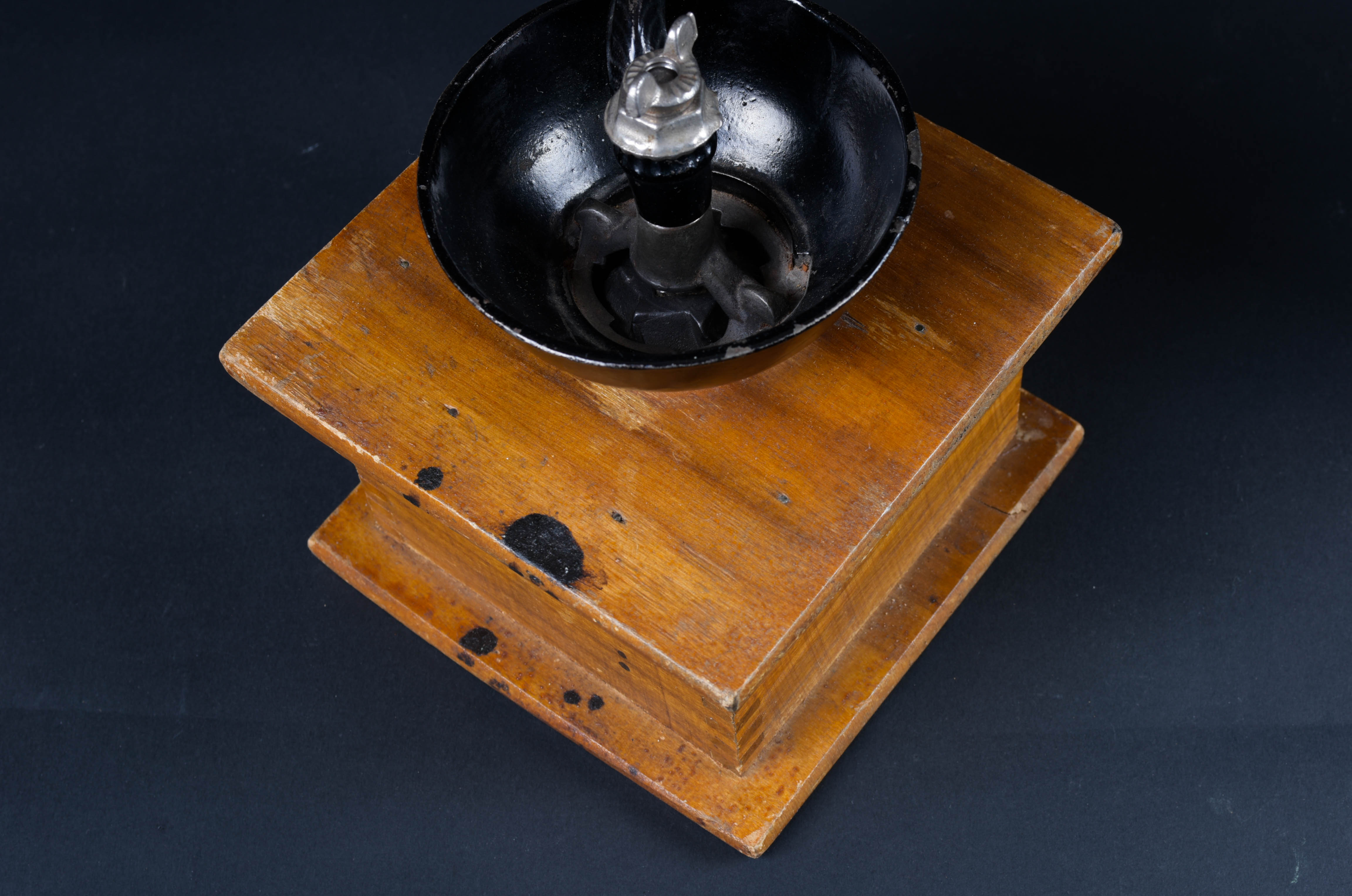 Wooden Coffee Grinder and Hand-Crank Butter Churn