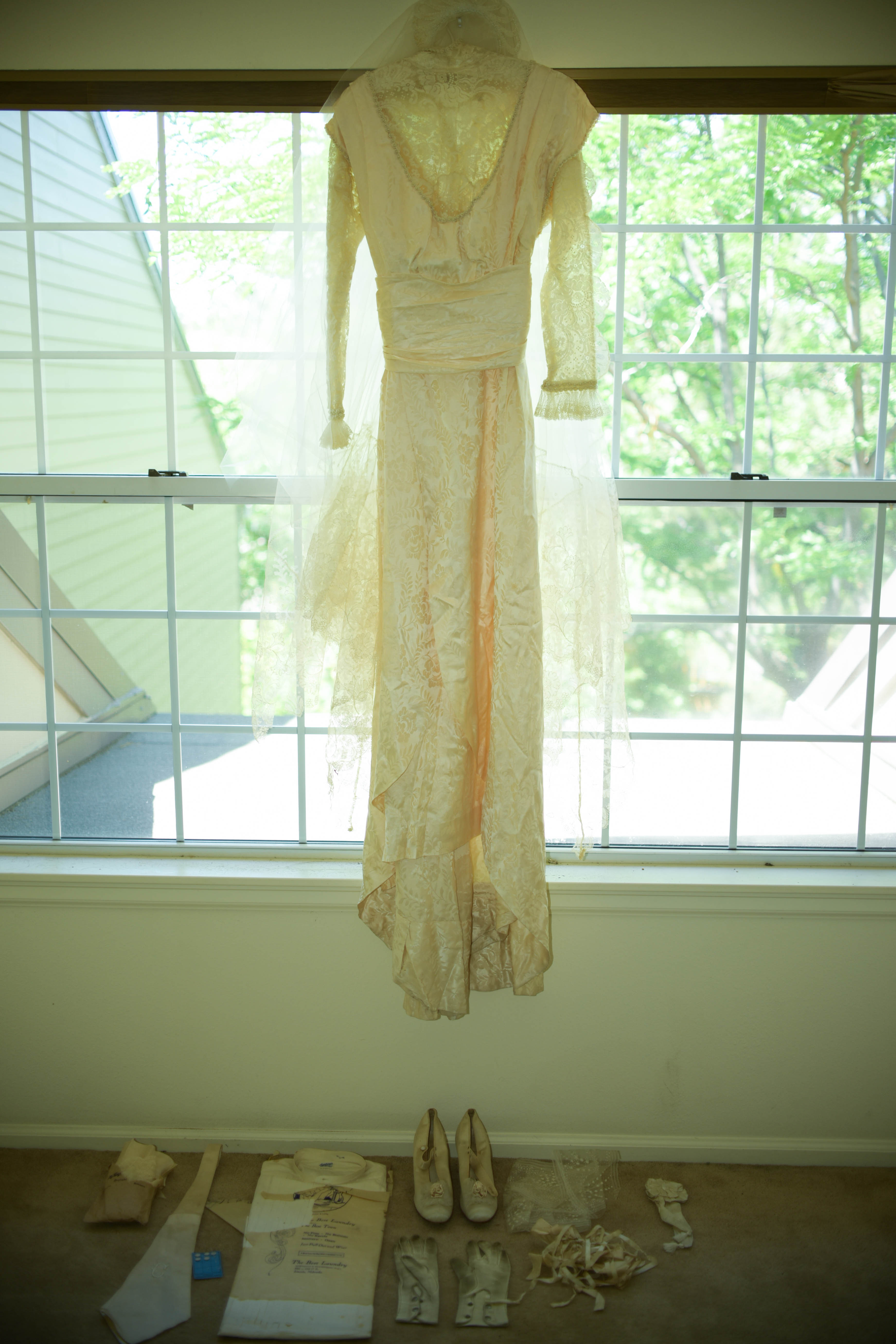 Edwardian Wedding Dress and Accessories