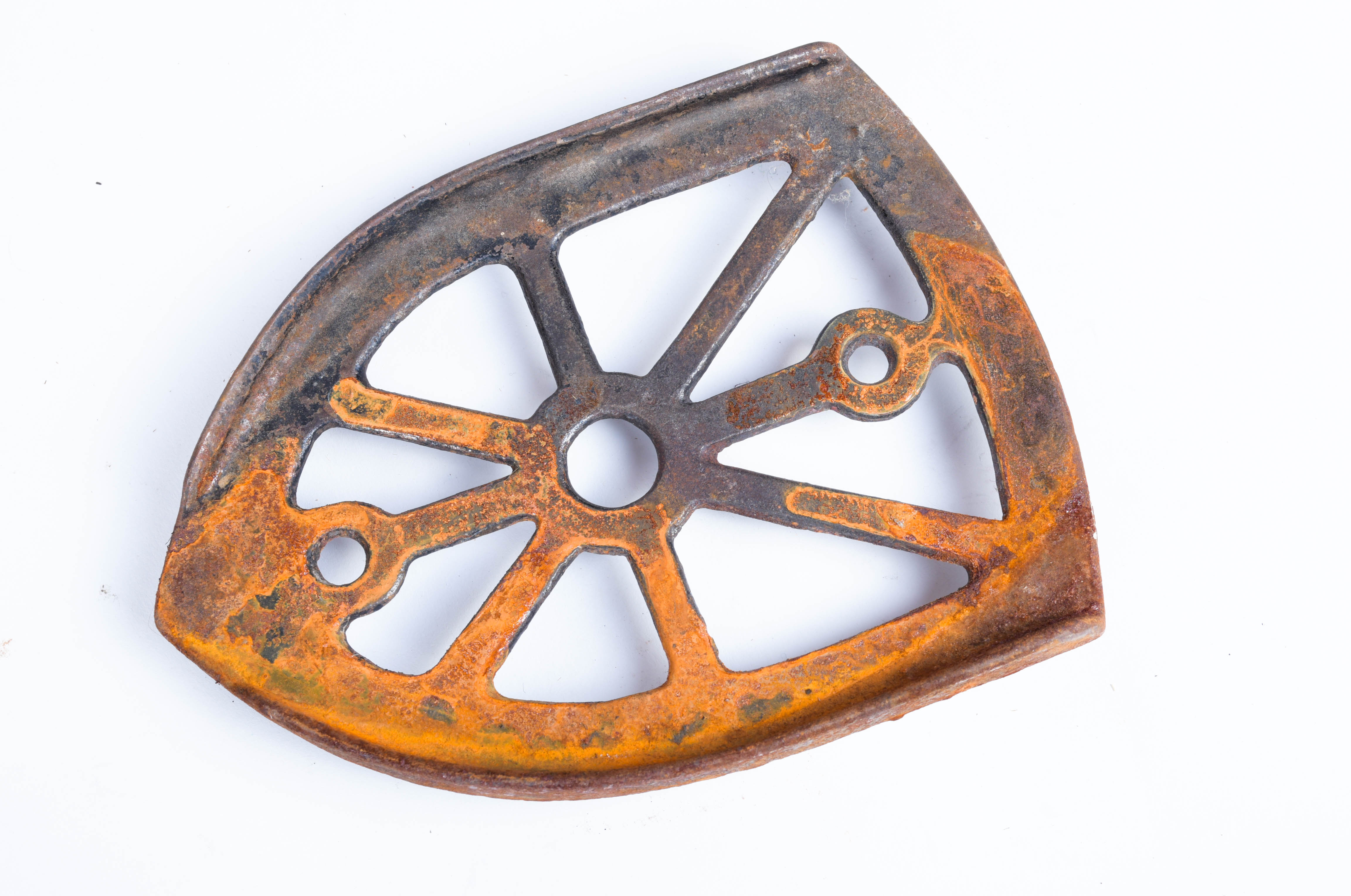 Sad Iron Collection in a Vintage Fruit Crate