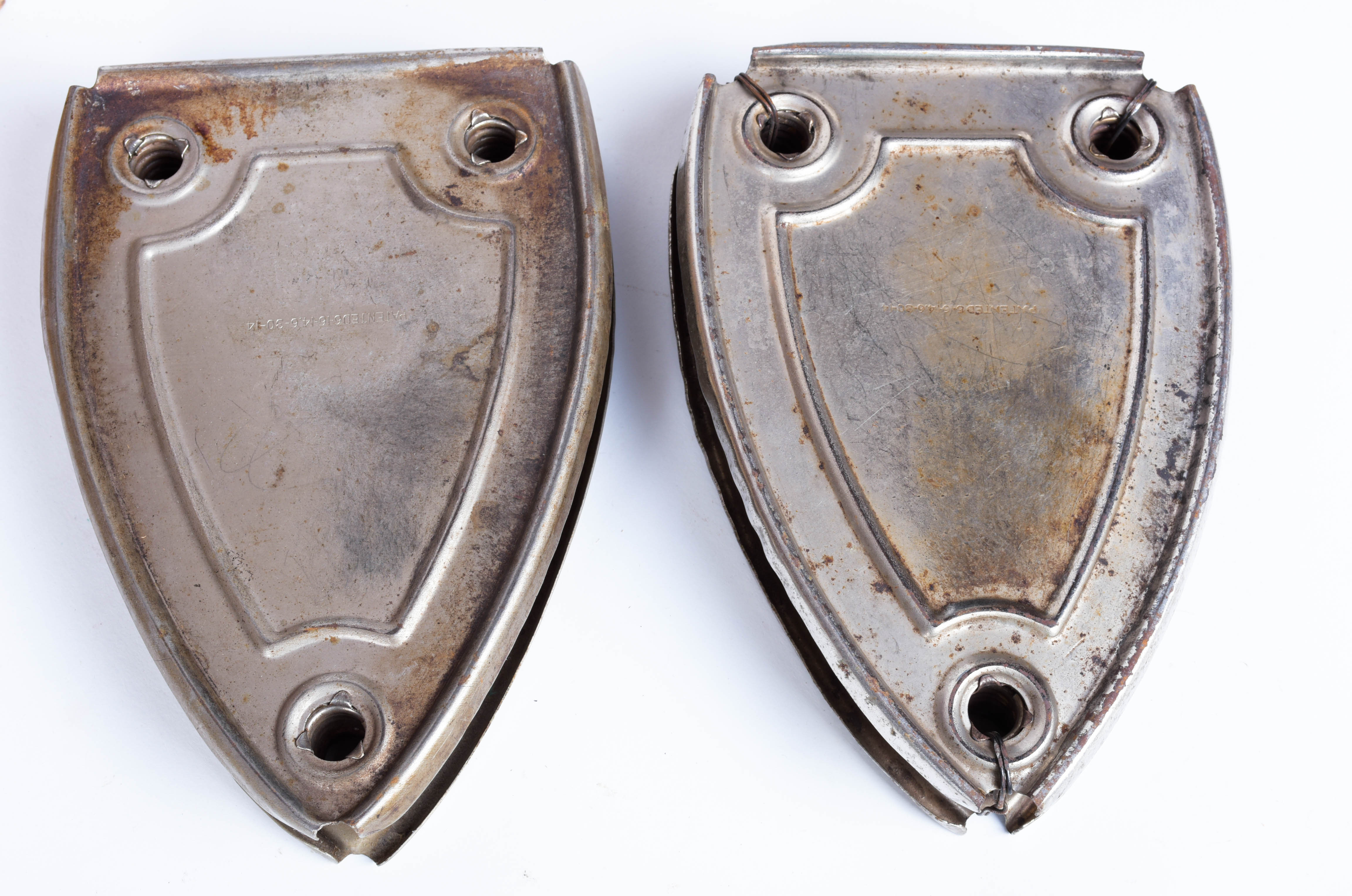 Sad Iron Collection in a Vintage Fruit Crate