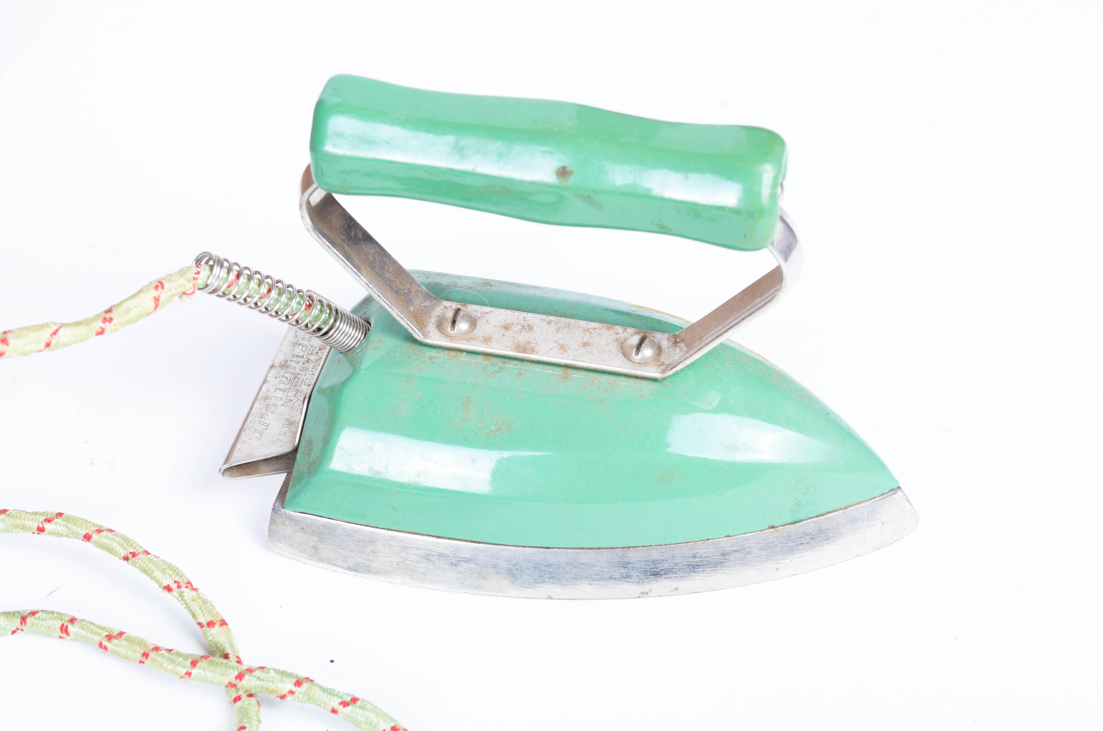 Sad Iron Collection in a Vintage Fruit Crate