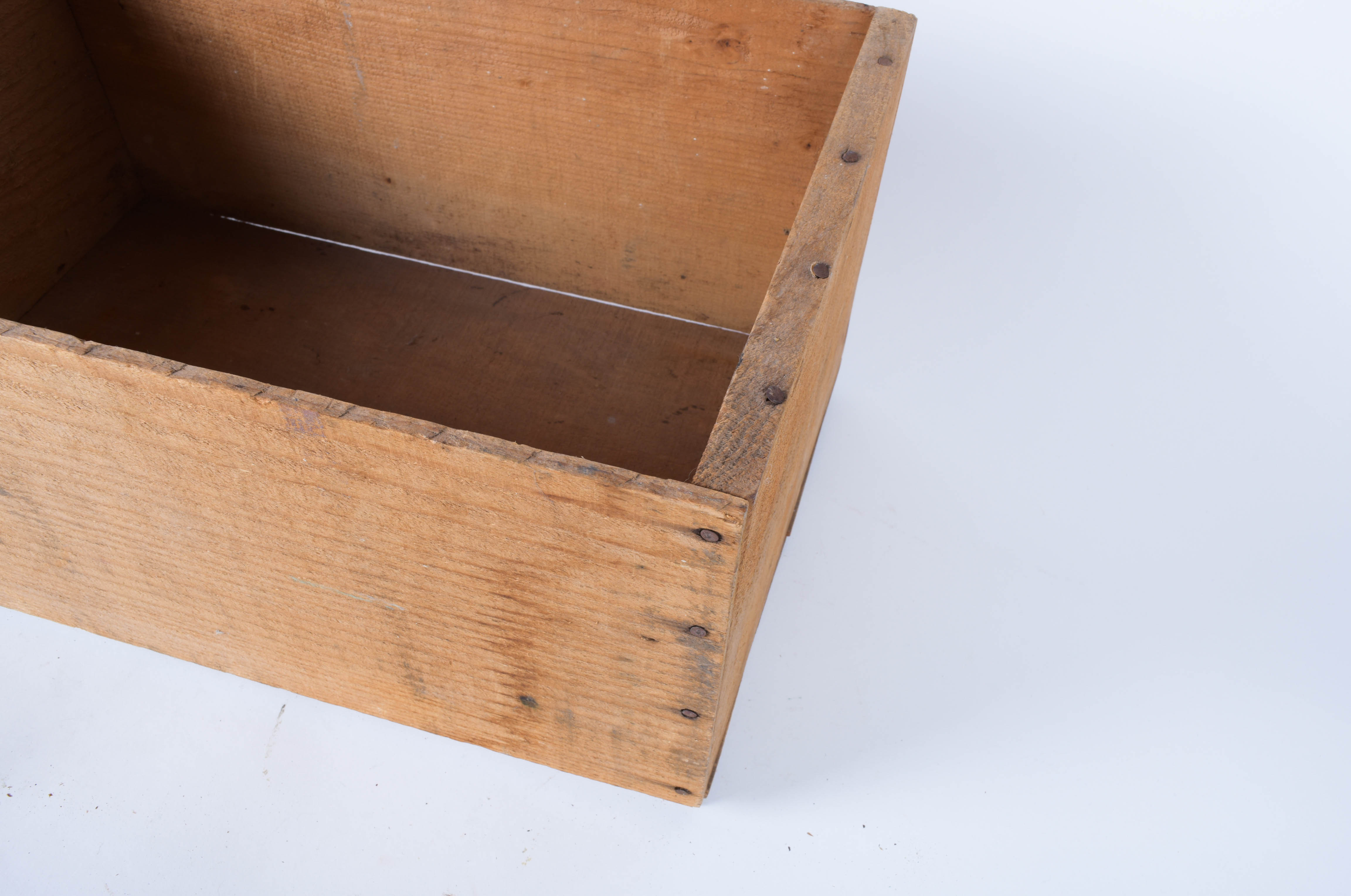 Sad Iron Collection in a Vintage Fruit Crate