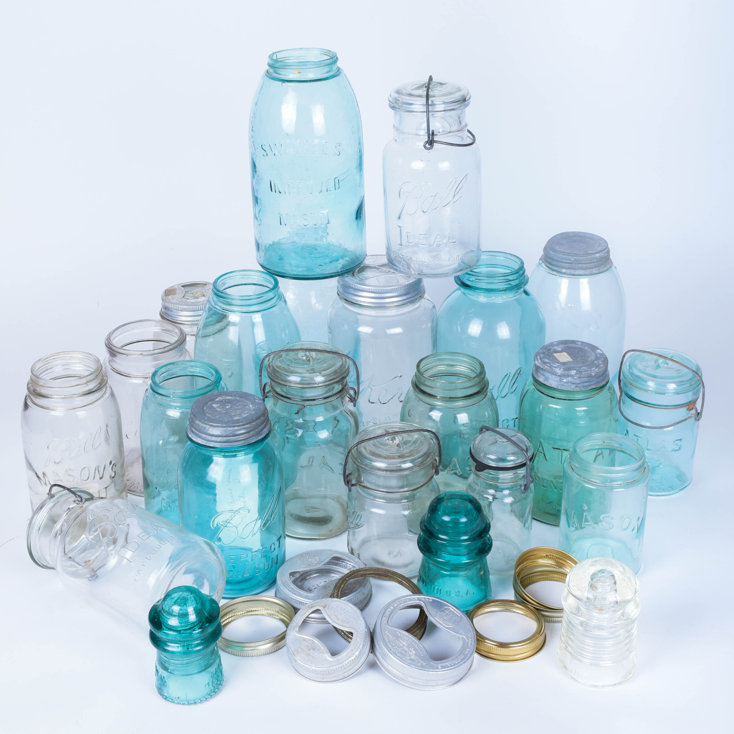 Vintage Ball Jar and Insulator Collection